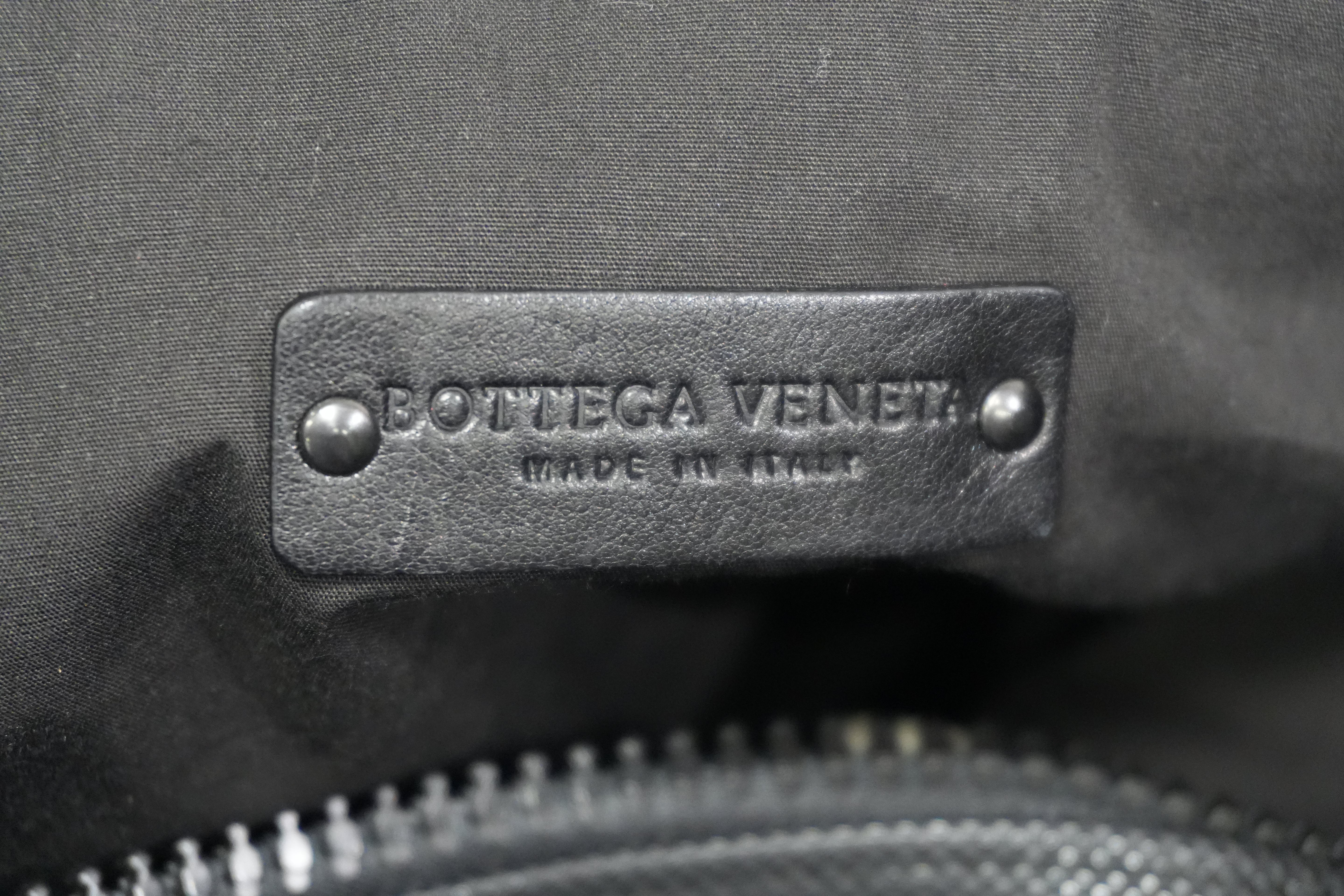 Pre-owned Bottega Duffle Travel Bag Black