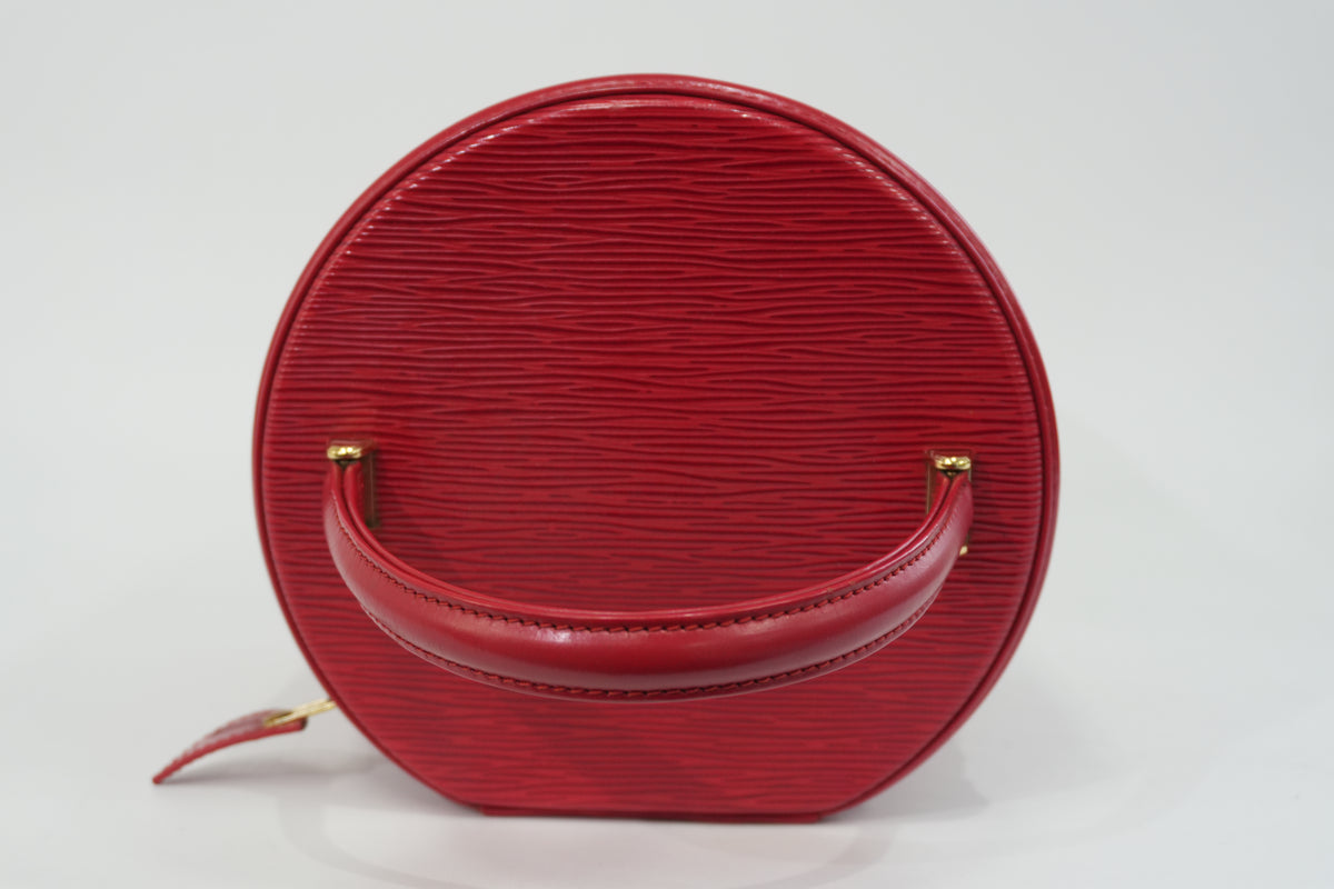 Pre-Owned Louis Vuitton Epi Cannes Vanity Case Red