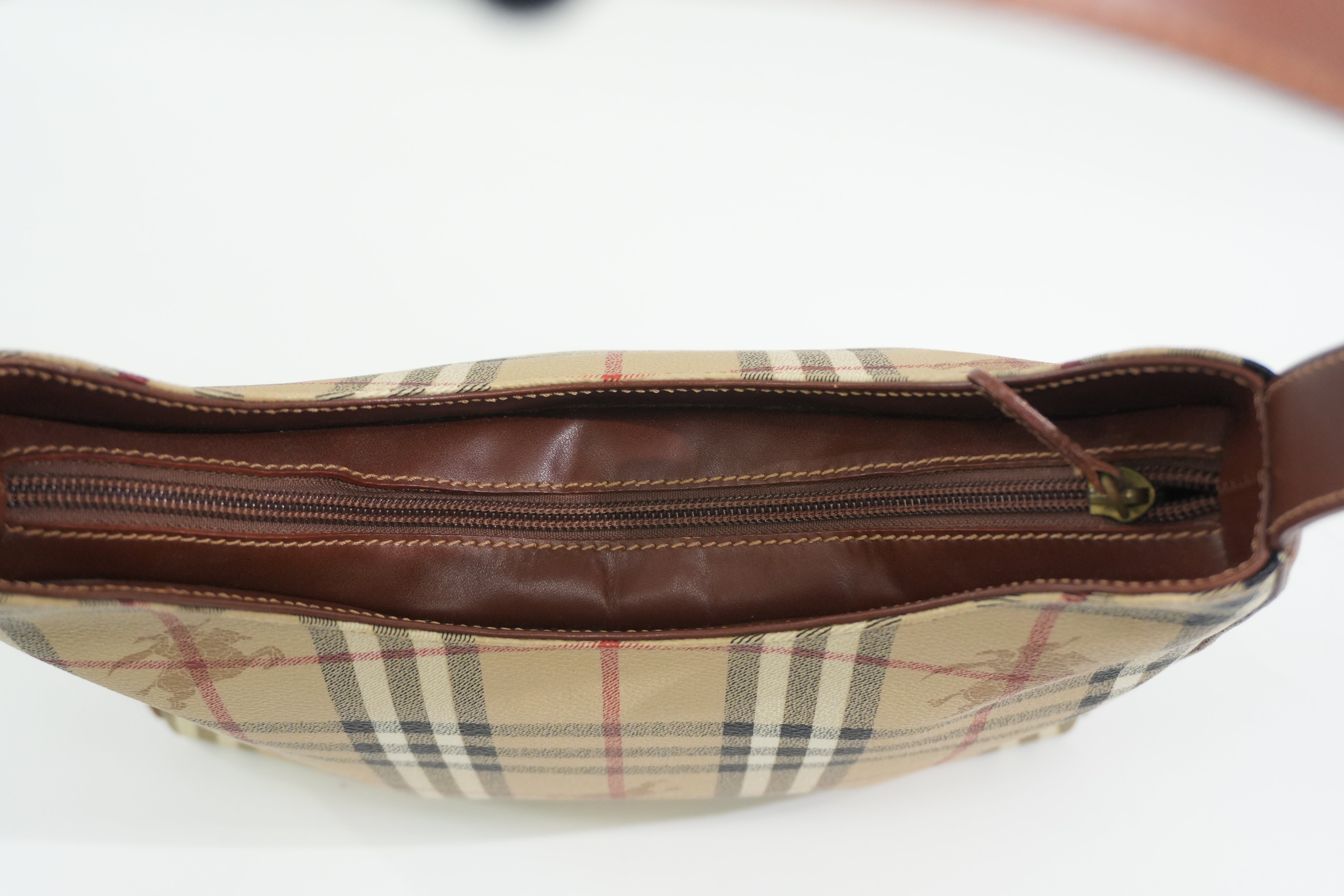 Pre-owned Burberry Nova Check Tote Bag Beige and Brown