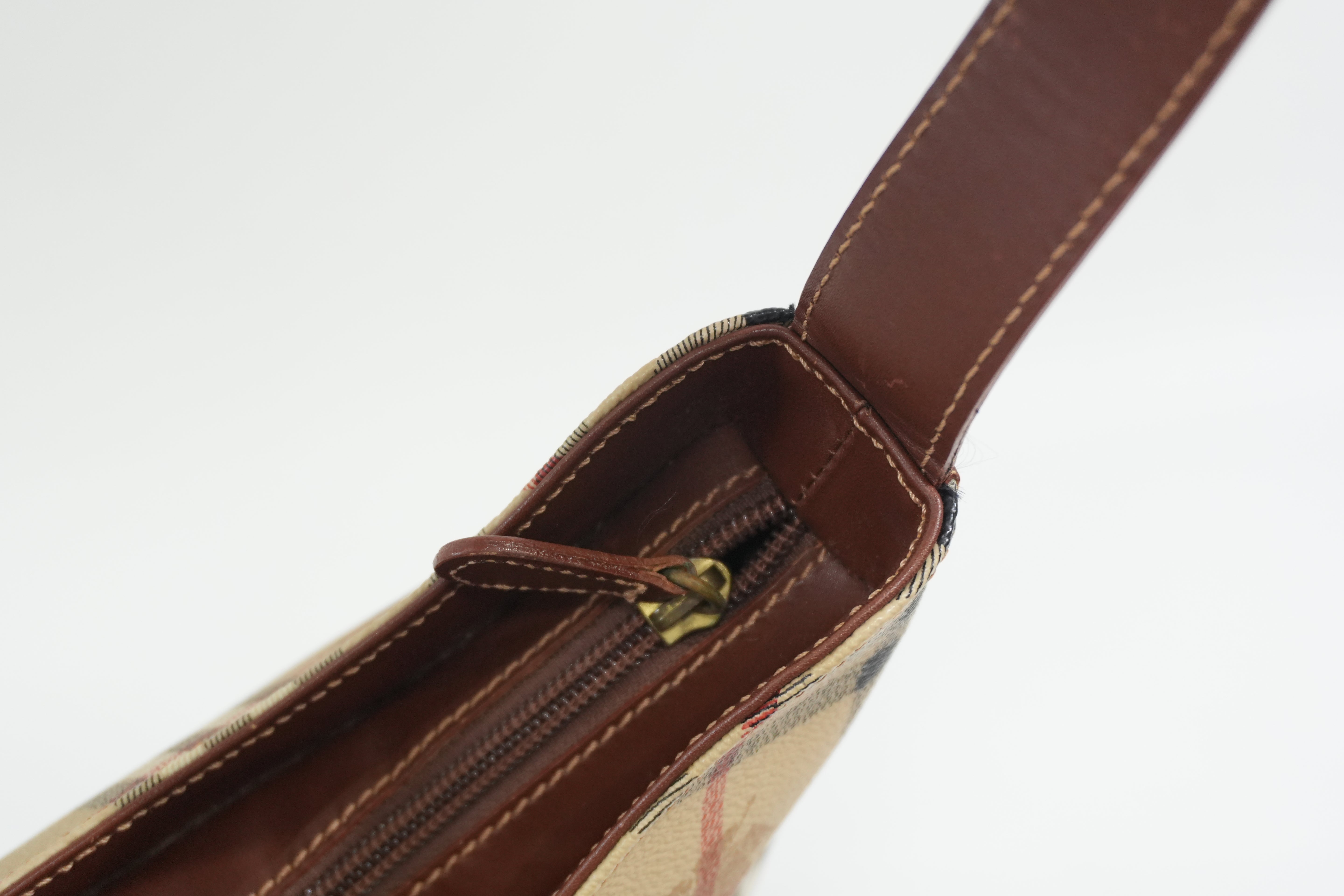 Pre-owned Burberry Nova Check Tote Bag Beige and Brown