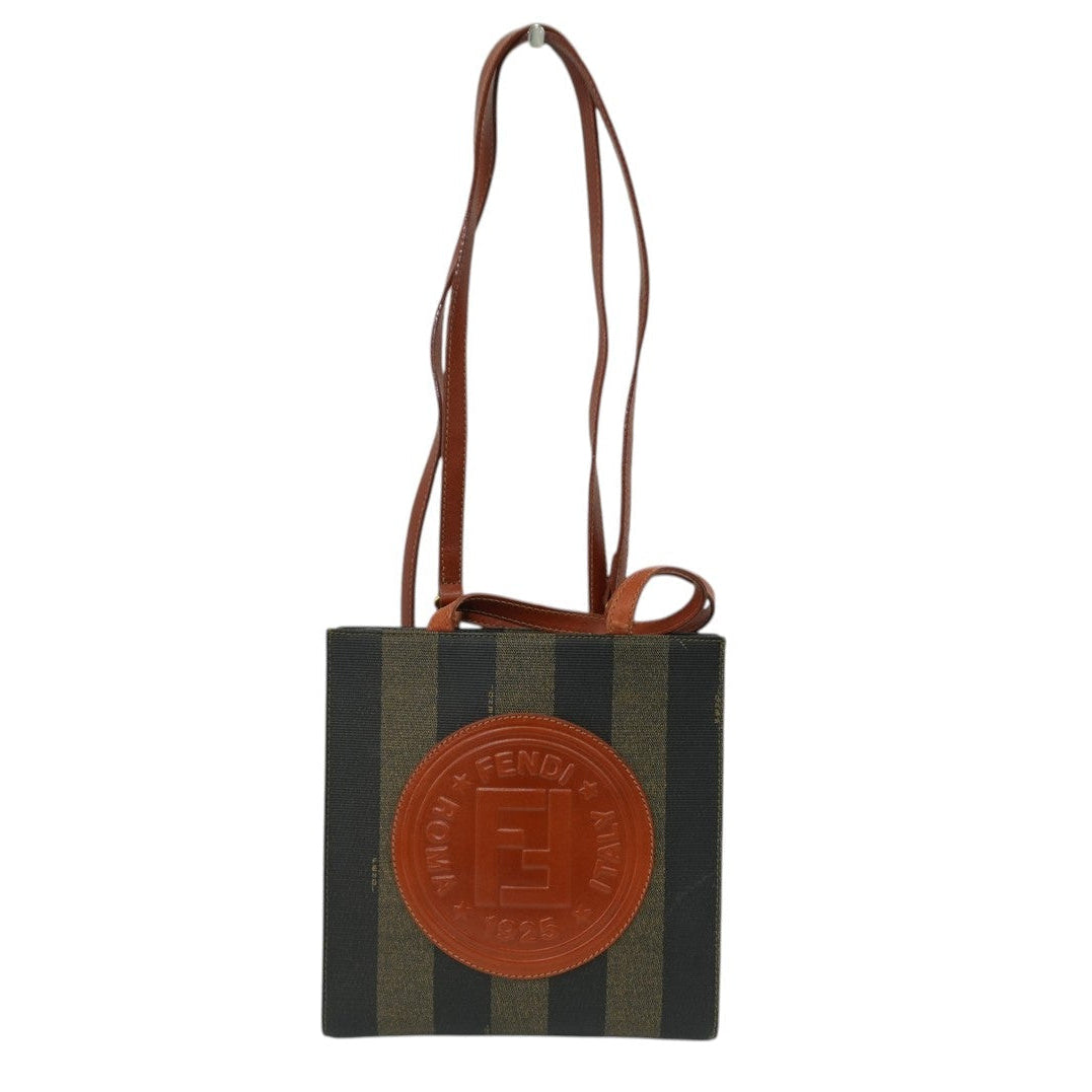 Pre-Owned Fendi Pequin Small Backpack Brown and Black