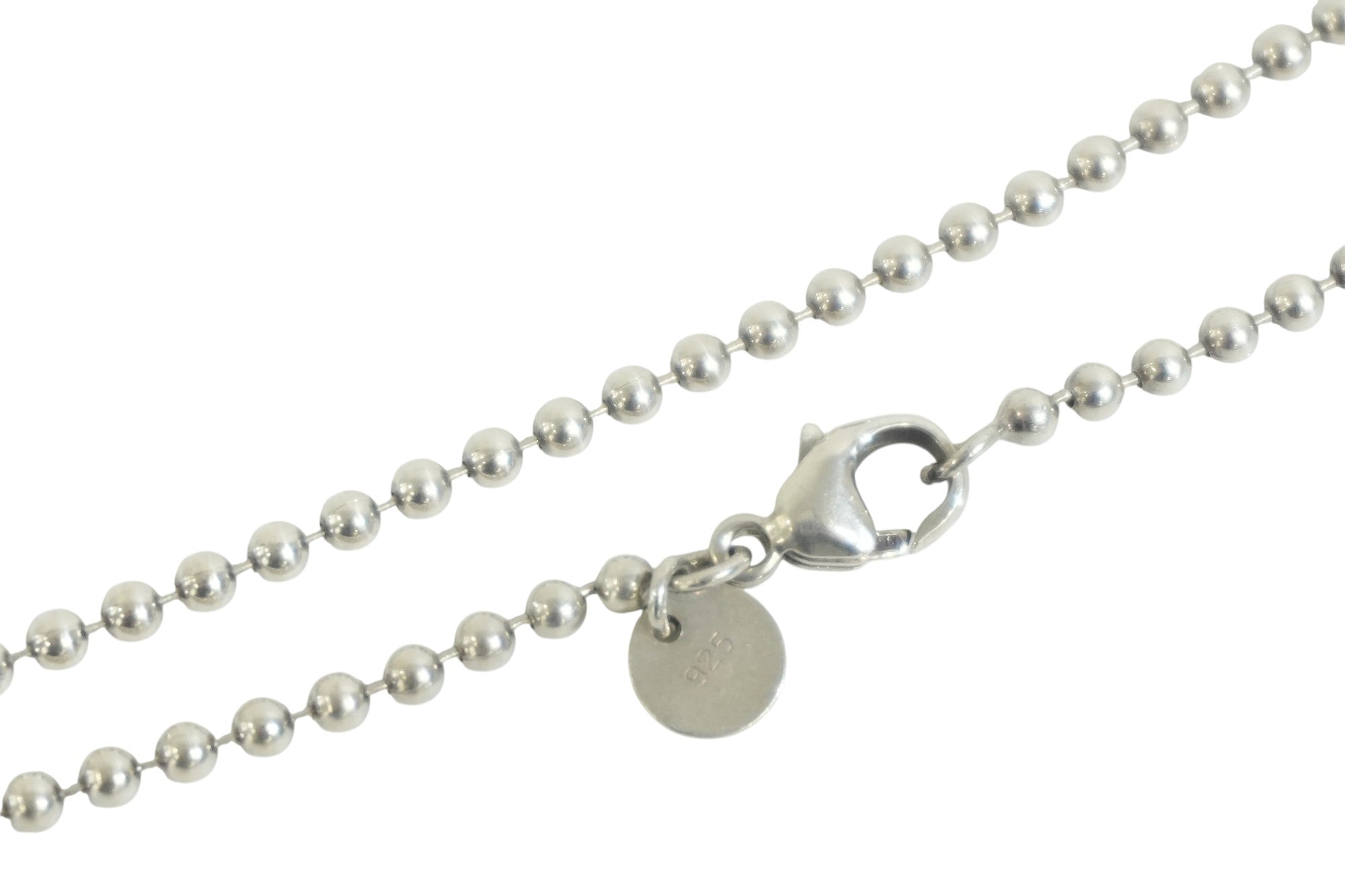 Pre-owned Tiffany & Co. Oval Tag Necklace Silver