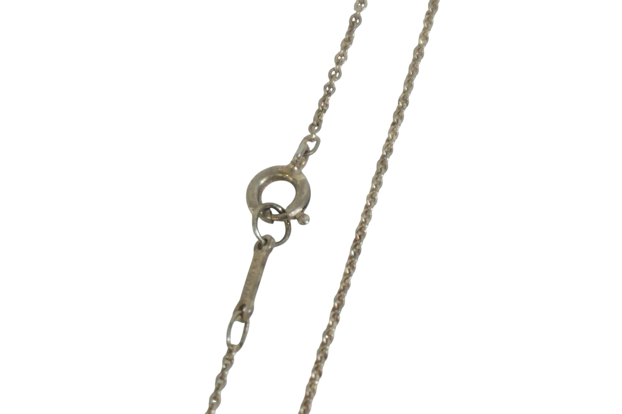 Pre-owned Tiffany & Co. Elsa Peretti Bean Necklace Silver