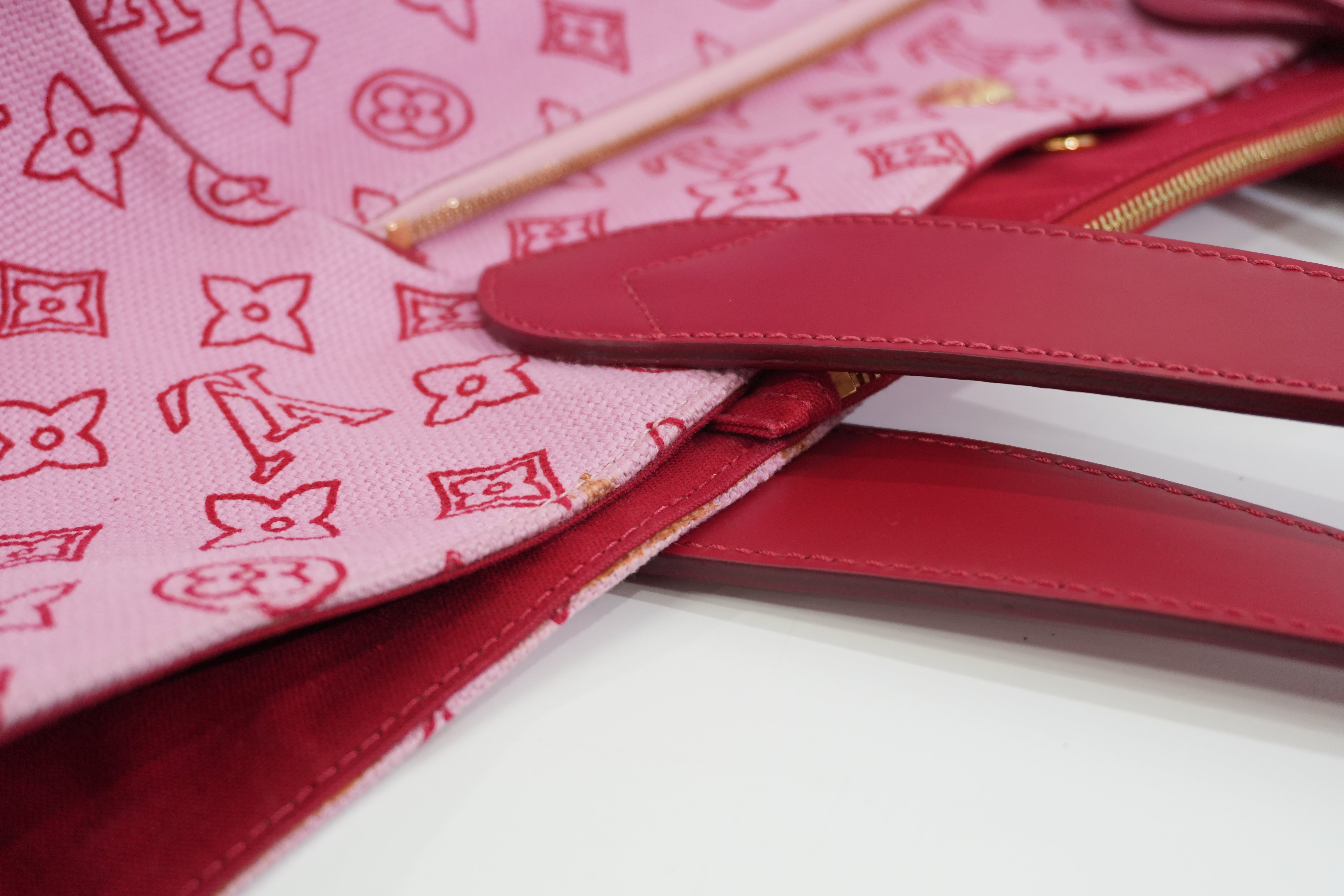 Pre-owned Louis Vuitton Cabas Ipanema GM Tote Bag Pink