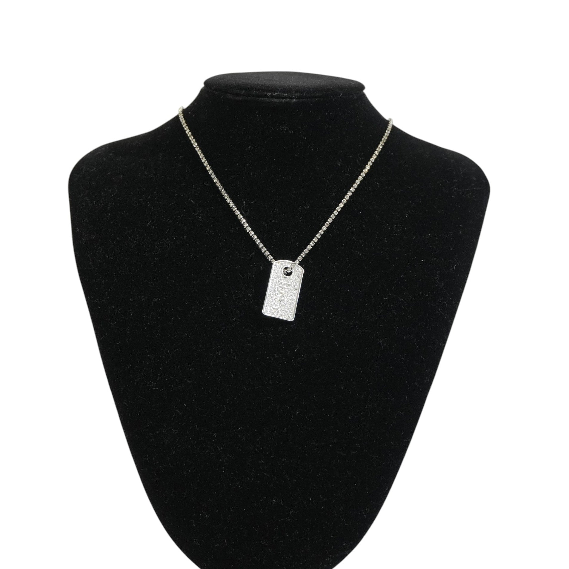 Pre-owned Dior Logo Tag Silver tone Bundle of 2