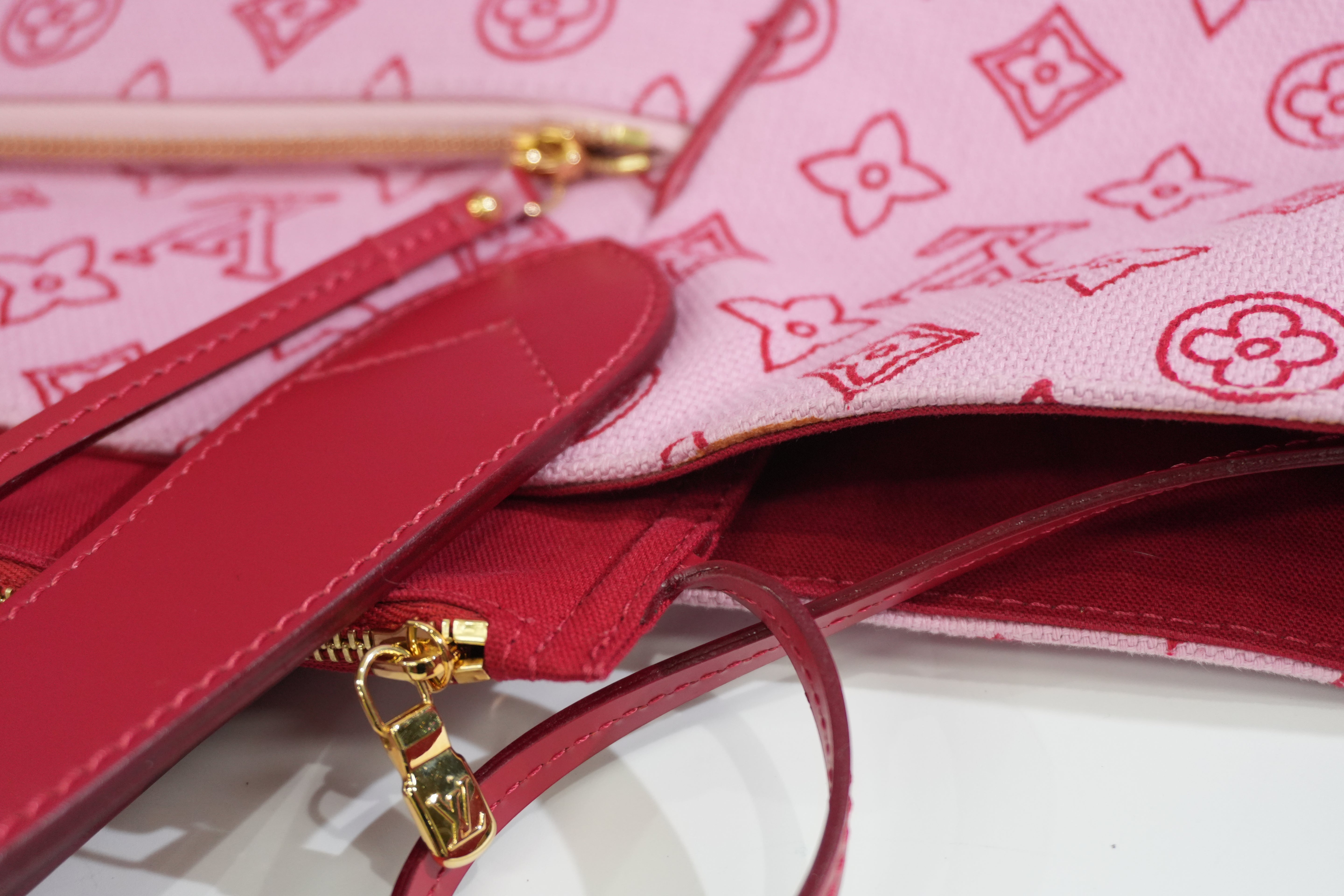 Pre-owned Louis Vuitton Cabas Ipanema GM Tote Bag Pink