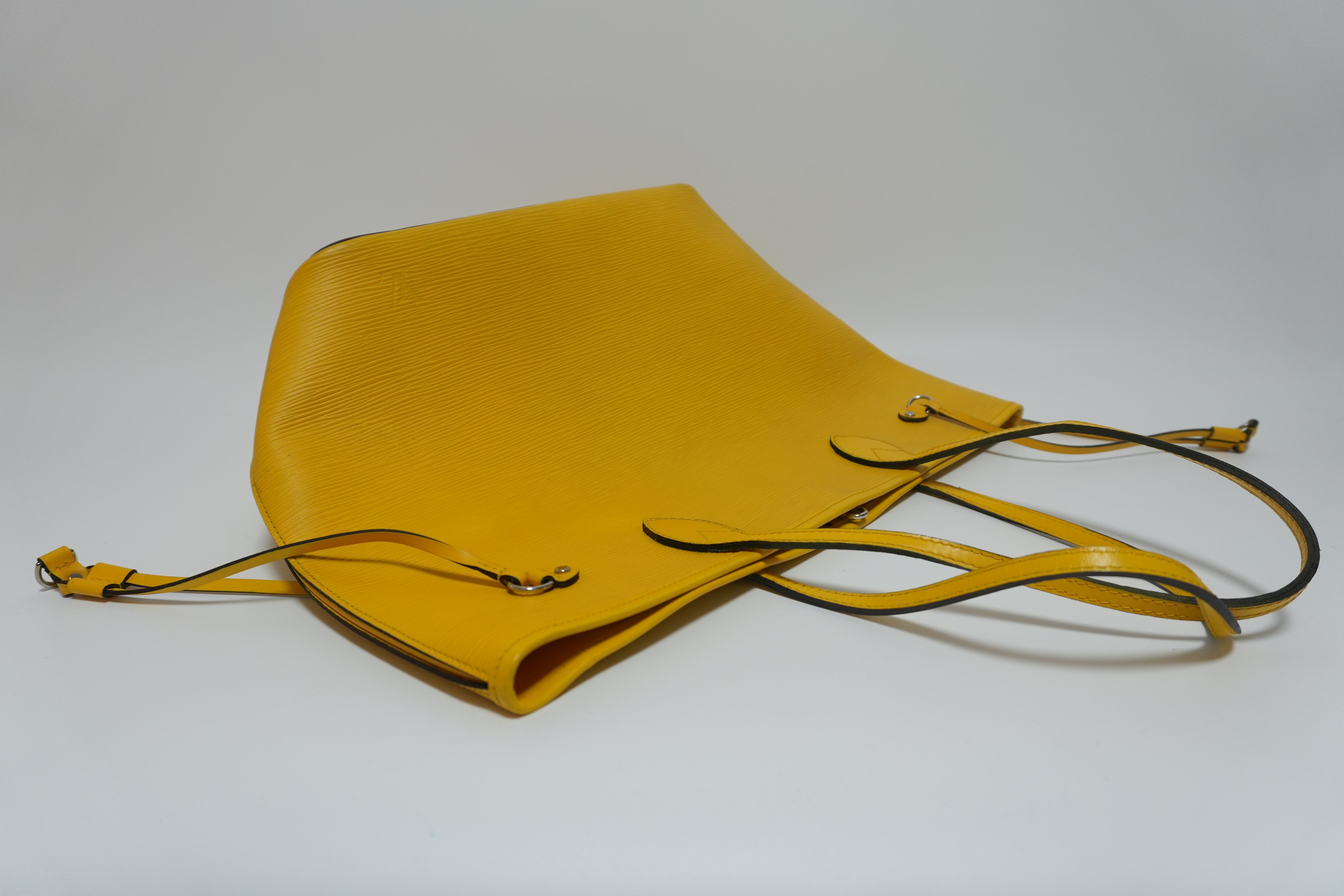 Louis Vuitton Epin Neverfull MM Shoulder Tote Bag Yellow Used