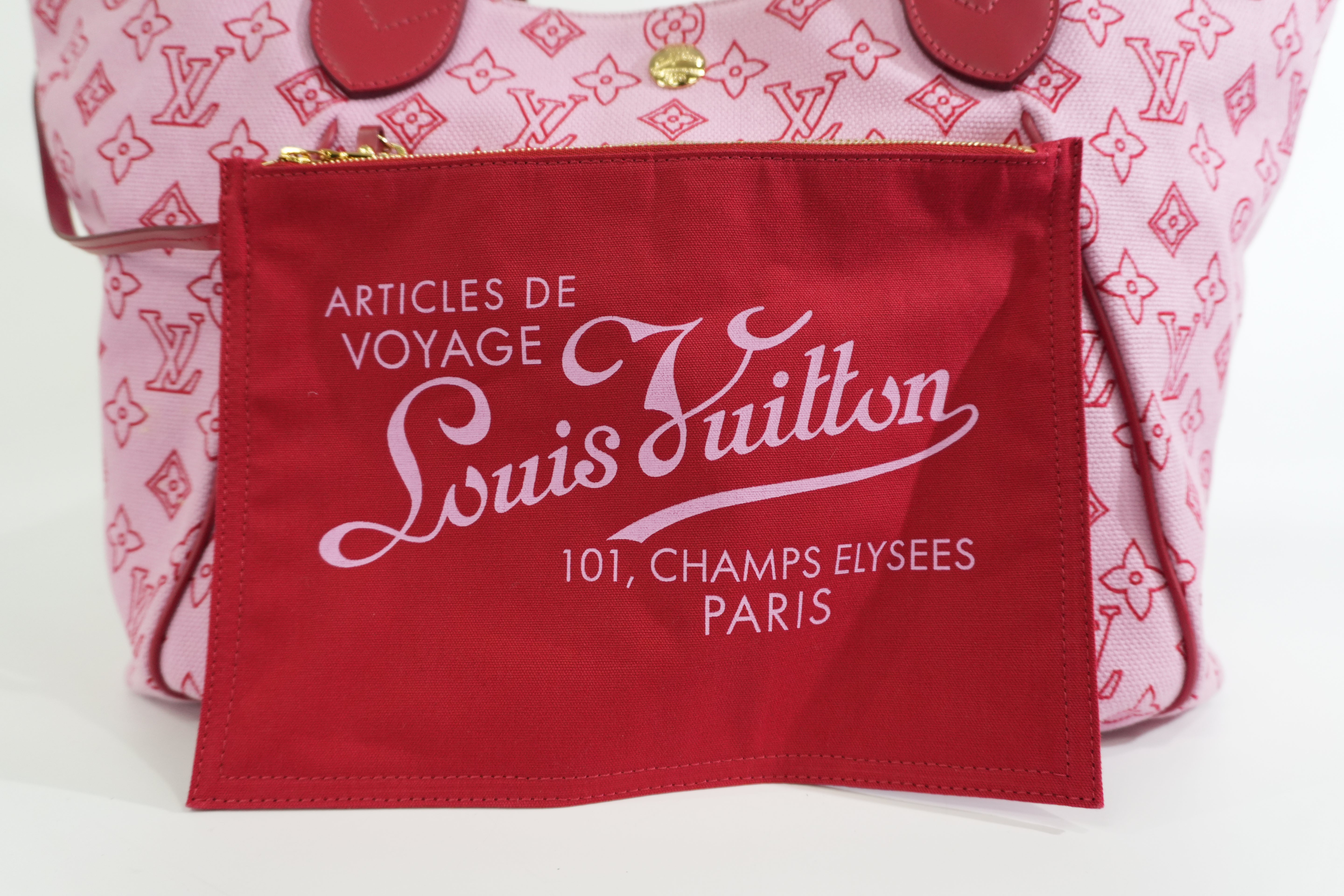 Pre-owned Louis Vuitton Cabas Ipanema GM Tote Bag Pink