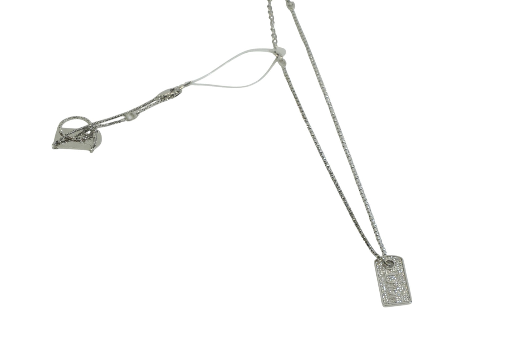 Pre-owned Dior Logo Tag Silver tone Bundle of 2