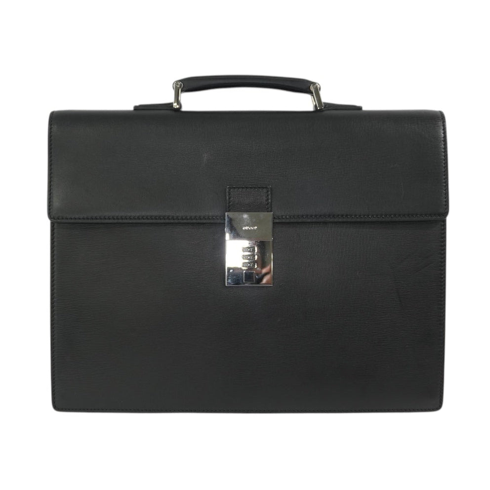 Pre-owned Gucci Combination Lock Briefcase Black