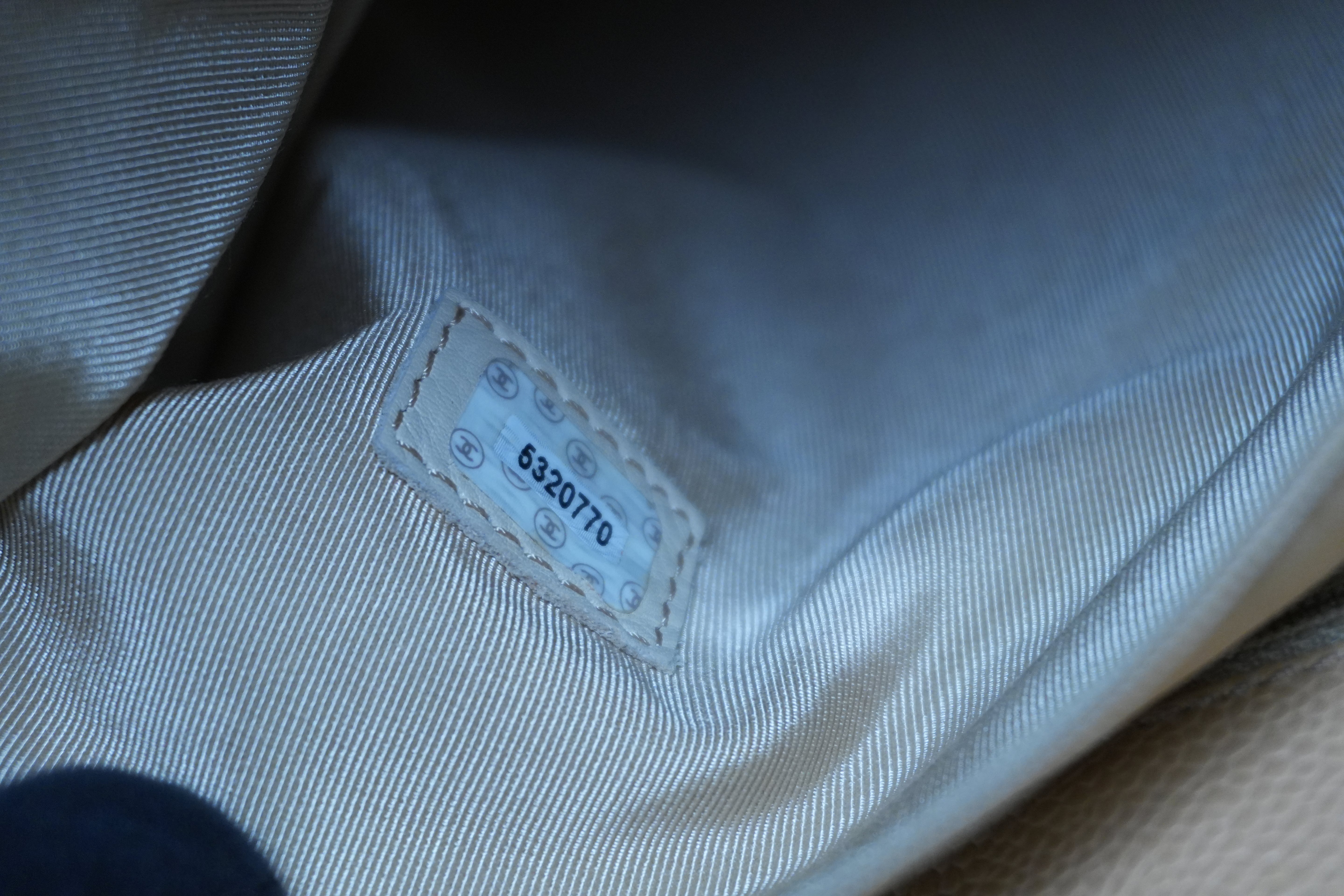 Pre-loved Chanel Caviar Skin Matelasse Coco Mark Tote Bag Beige