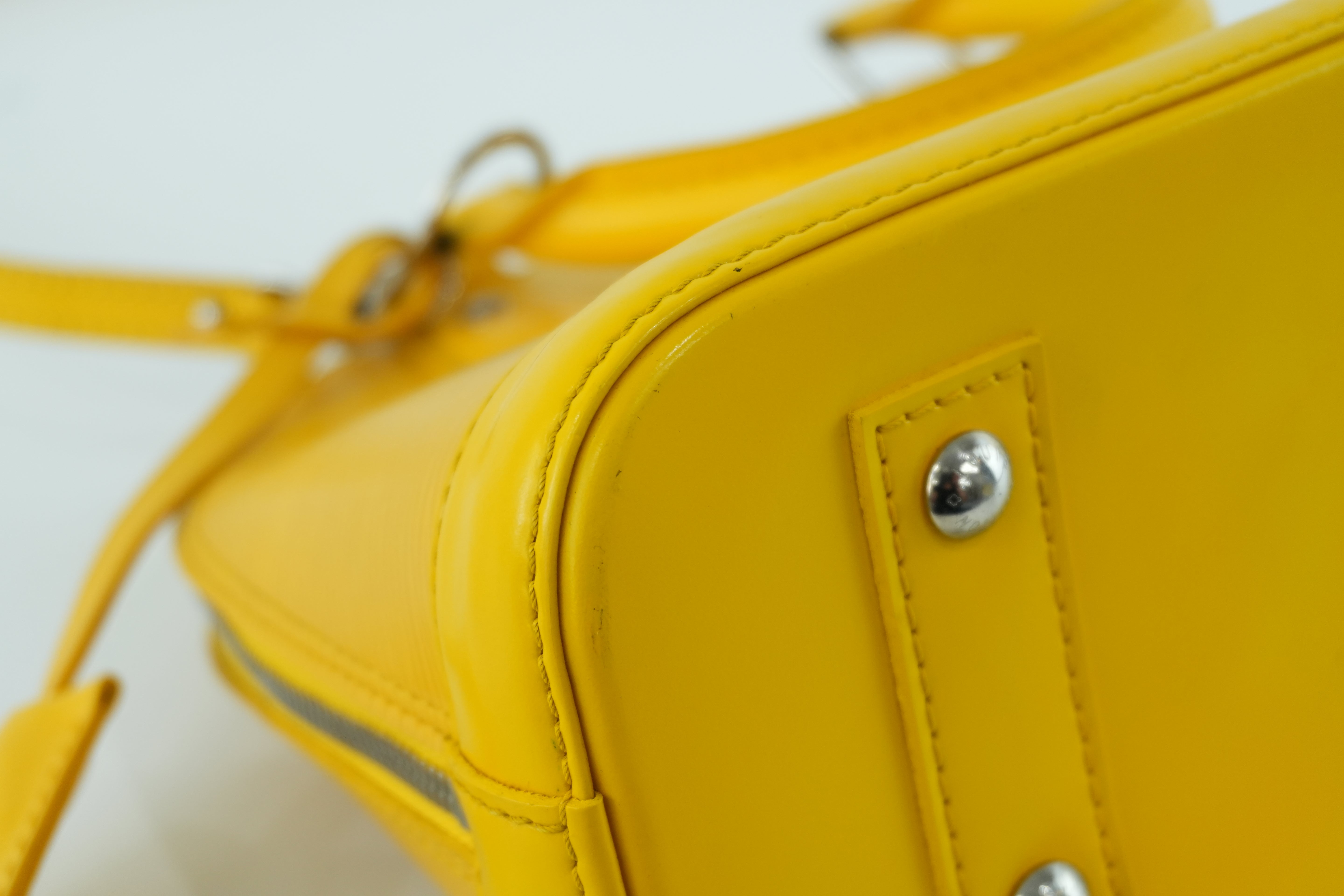 Louis Vuitton Alma Handbag BB Yellow Used