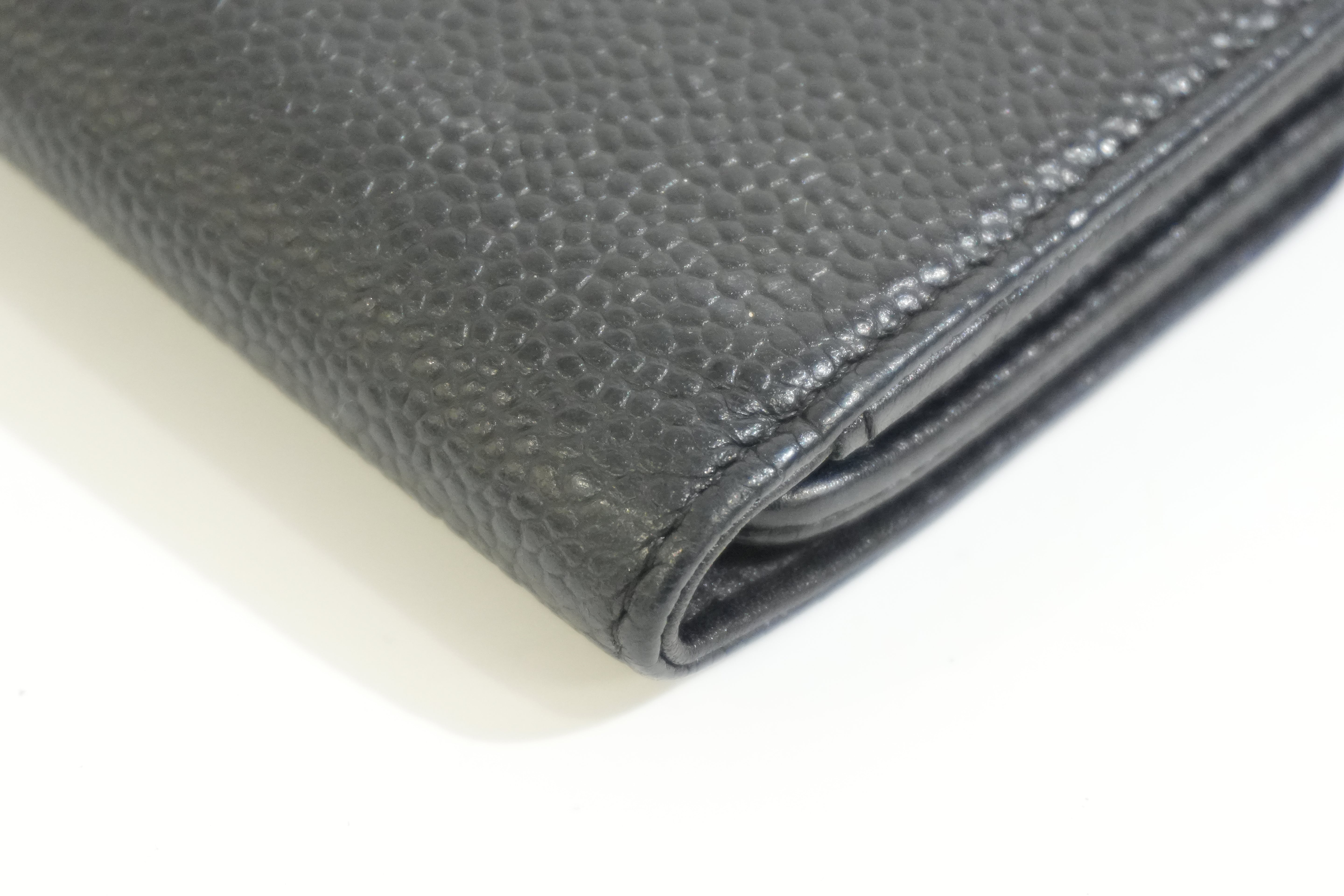Pre-owned Chanel Caviar Skin Organizer Black