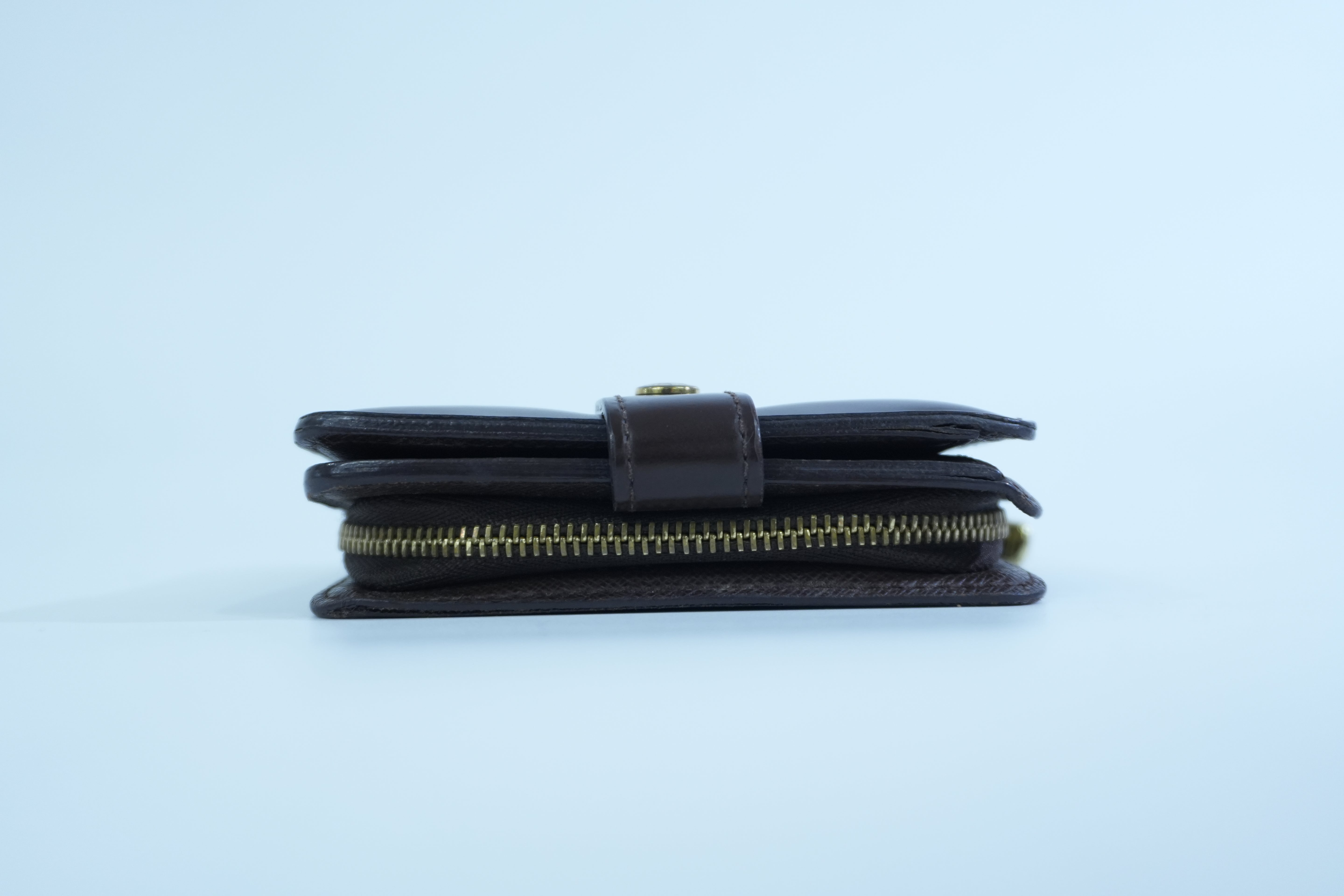 Pre-owned Louis Vuitton Damier Ebene Compact Wallet