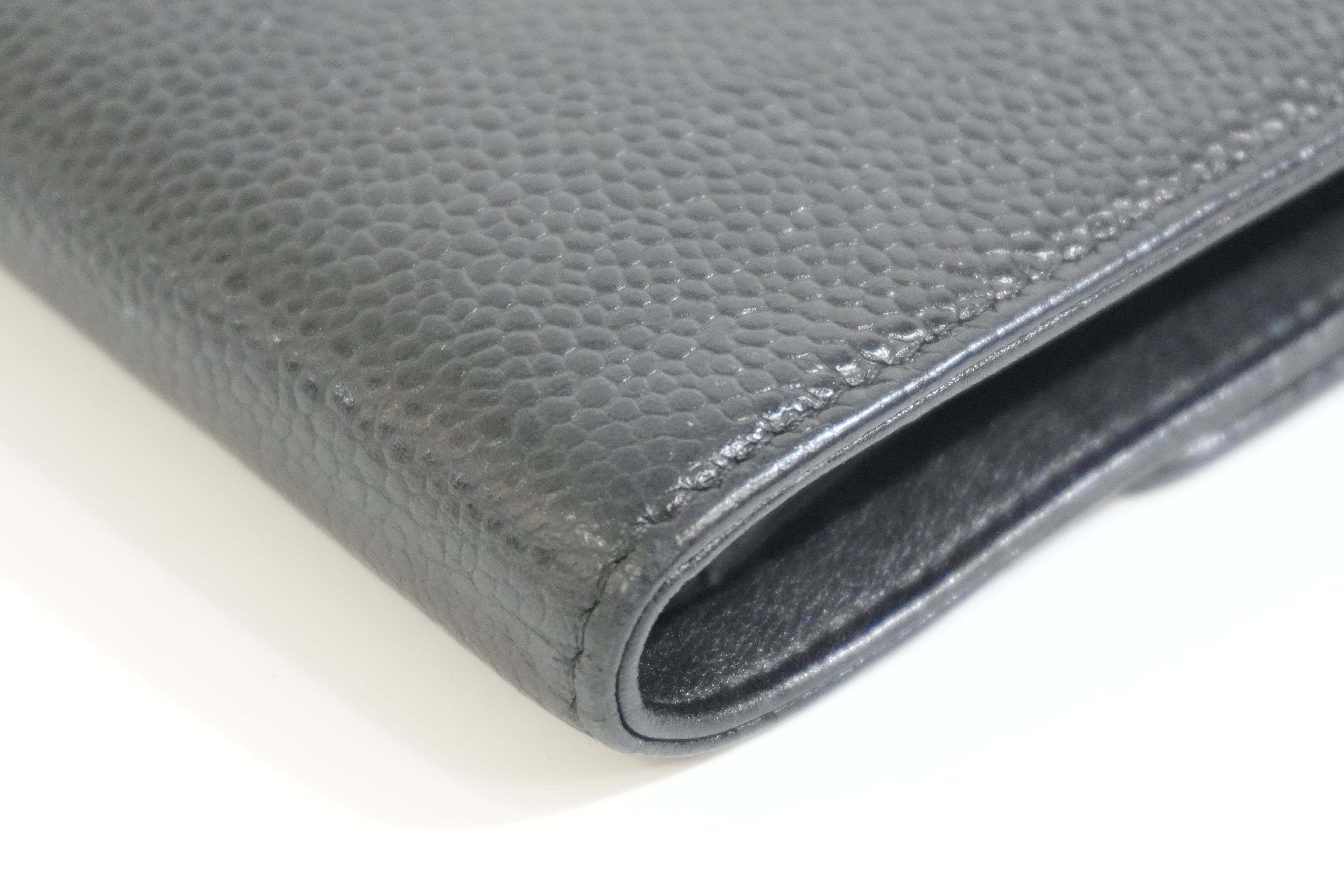 Pre-owned Chanel Caviar Skin Organizer Black