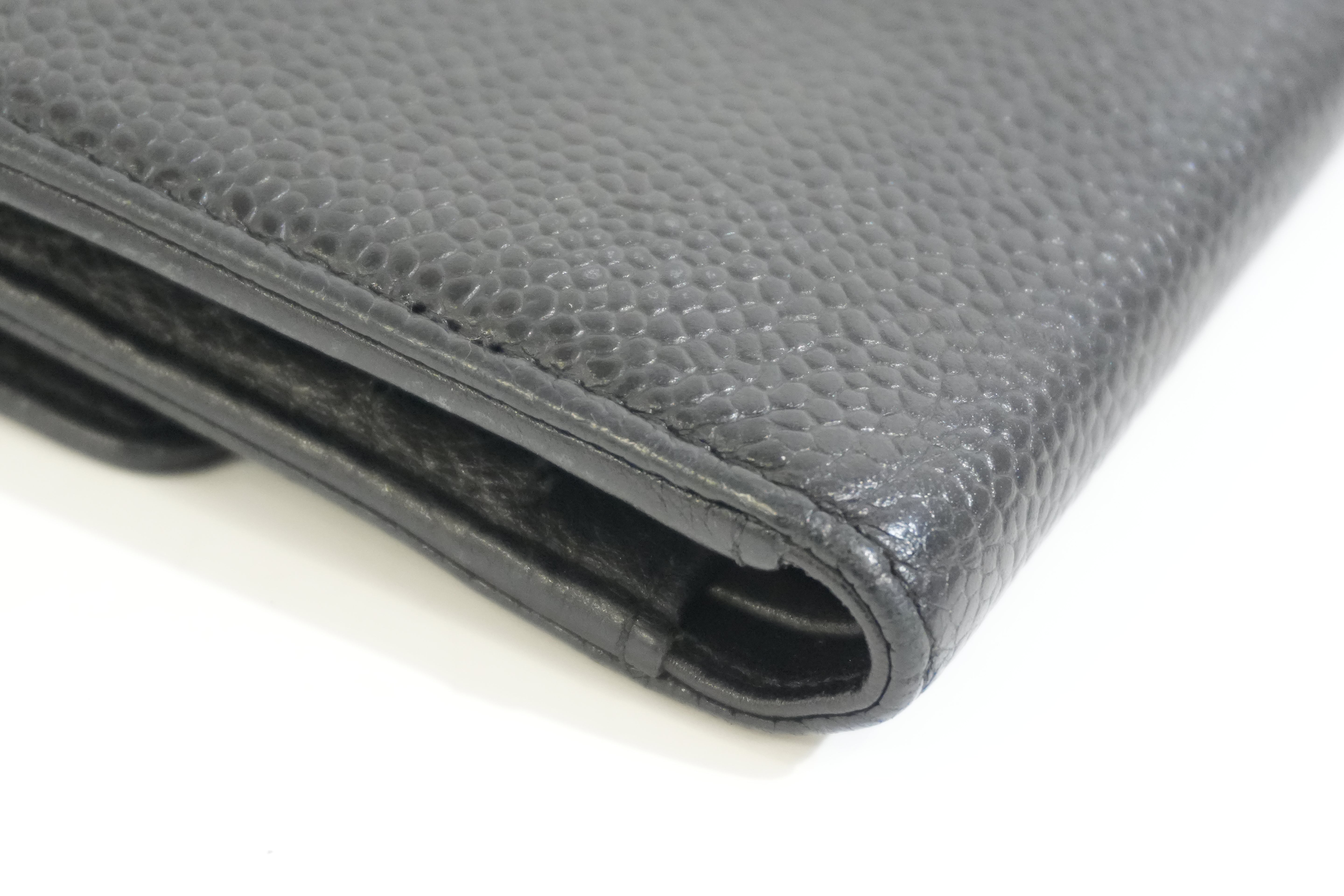 Pre-owned Chanel Caviar Skin Organizer Black