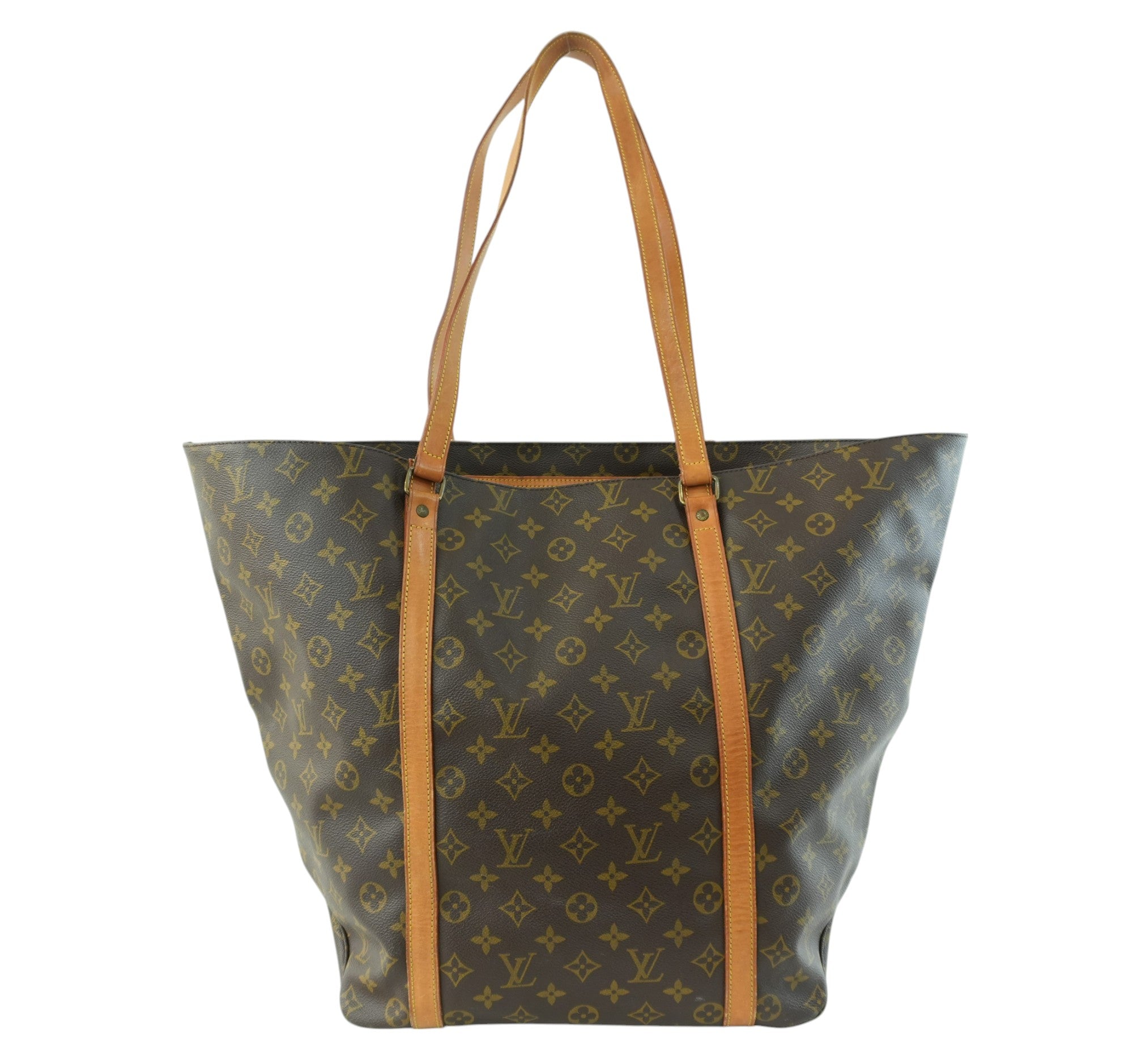 Louis Vuitton Monogram Sac Shopping GM Shoulder Tote Bag Used