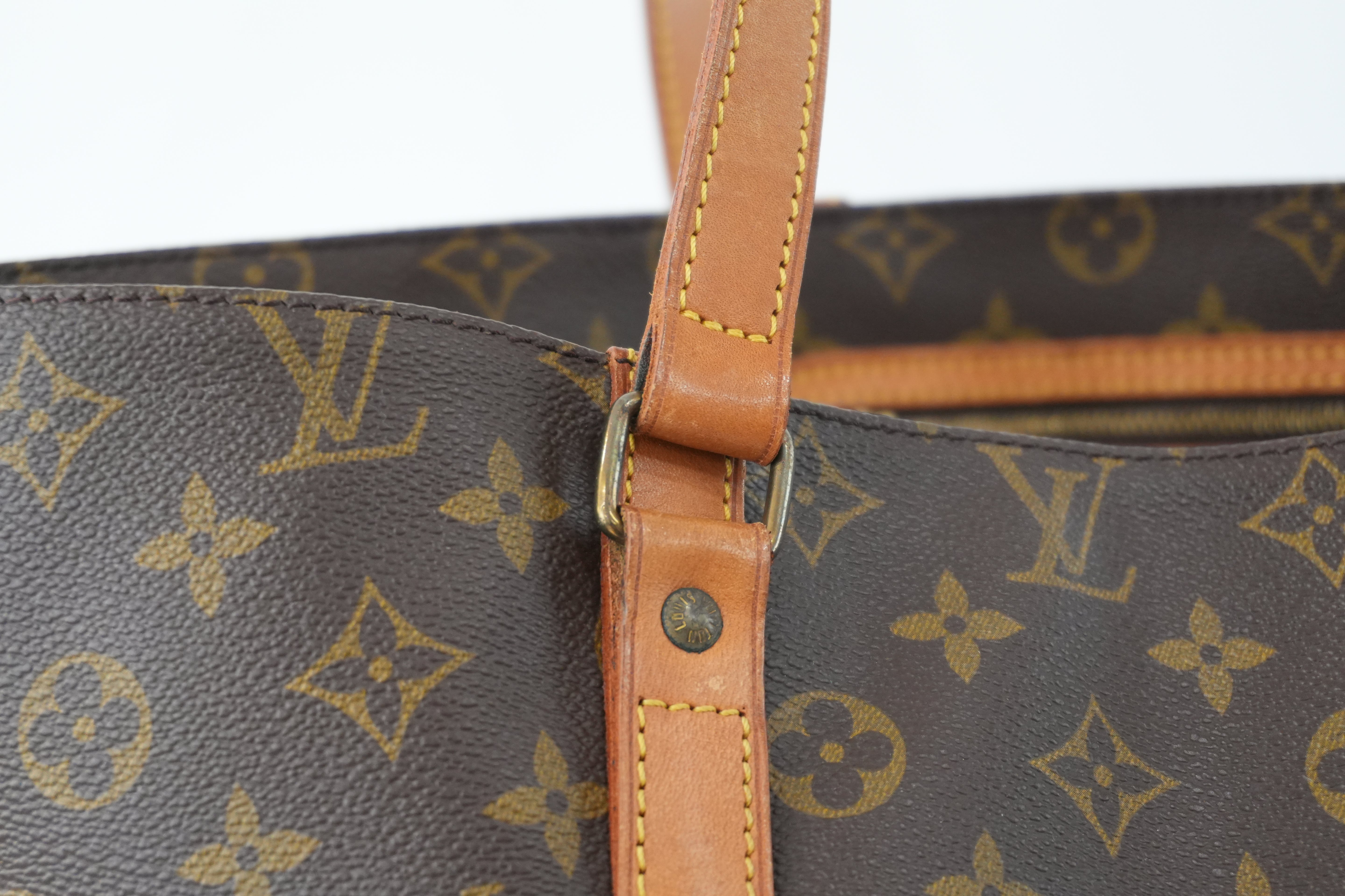 Louis Vuitton Monogram Sac Shopping GM Shoulder Tote Bag Used