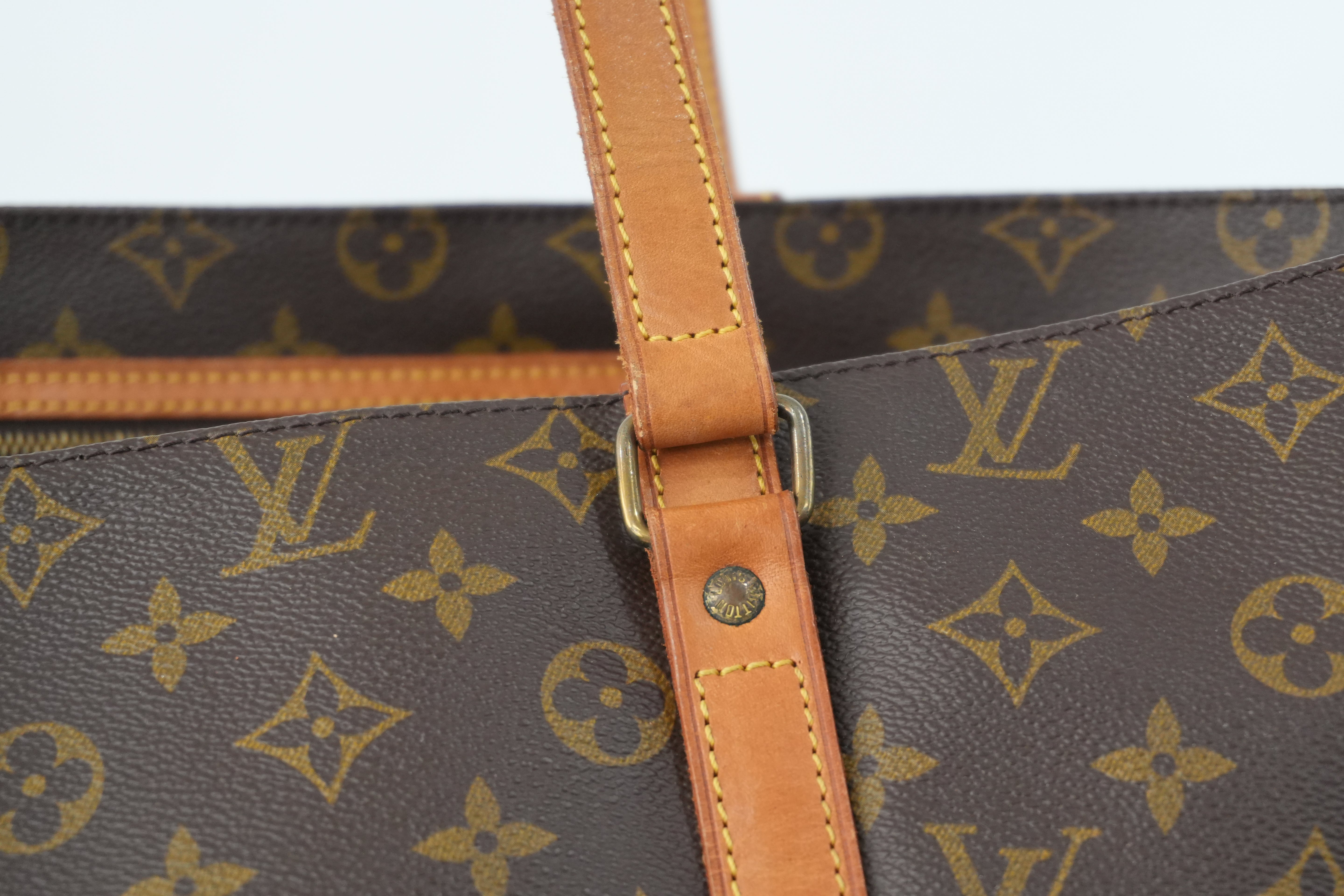 Louis Vuitton Monogram Sac Shopping GM Shoulder Tote Bag Used