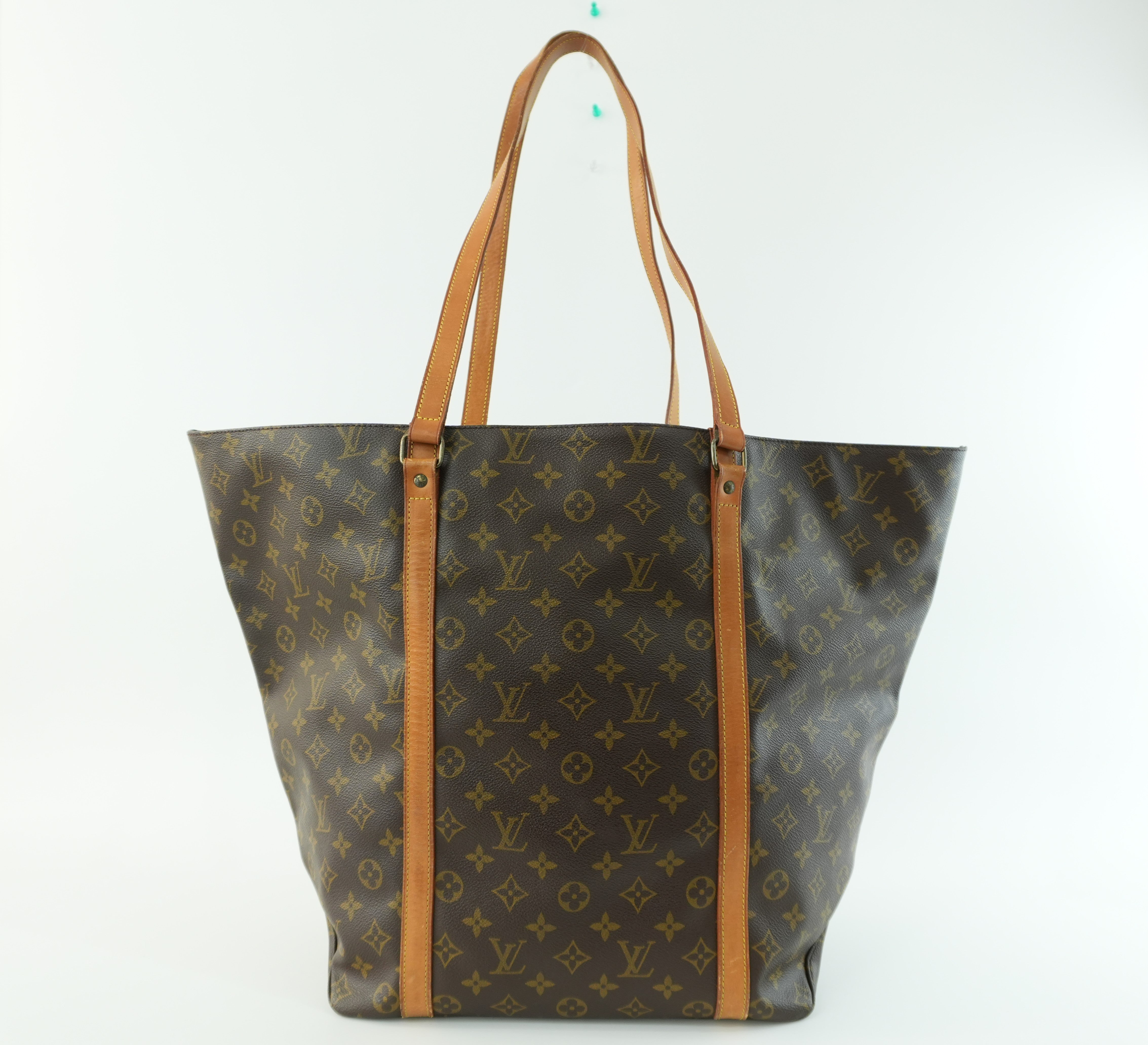 Louis Vuitton Monogram Sac Shopping GM Shoulder Tote Bag Used