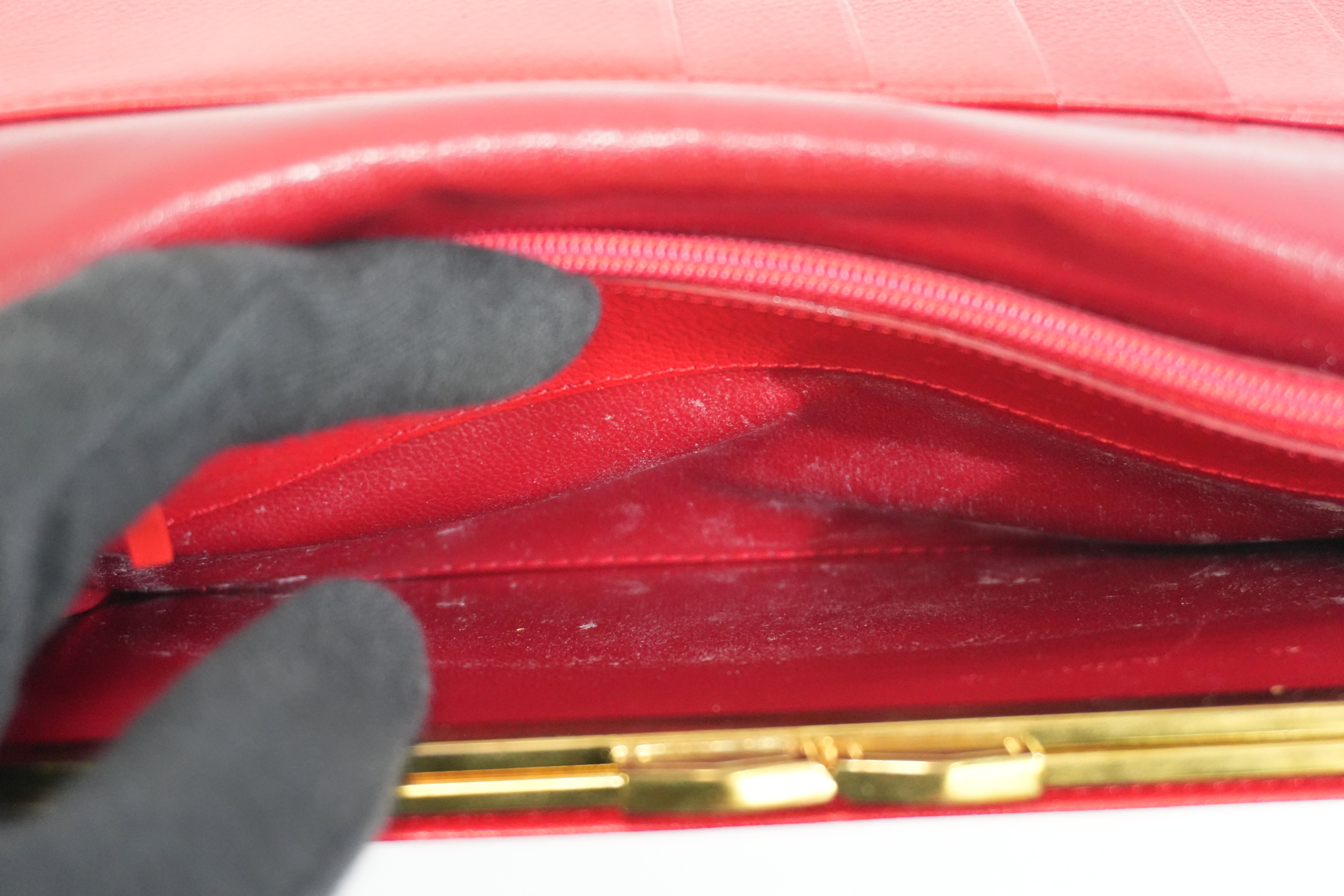 Pre-owned Saint Laurent Long Wallet Red