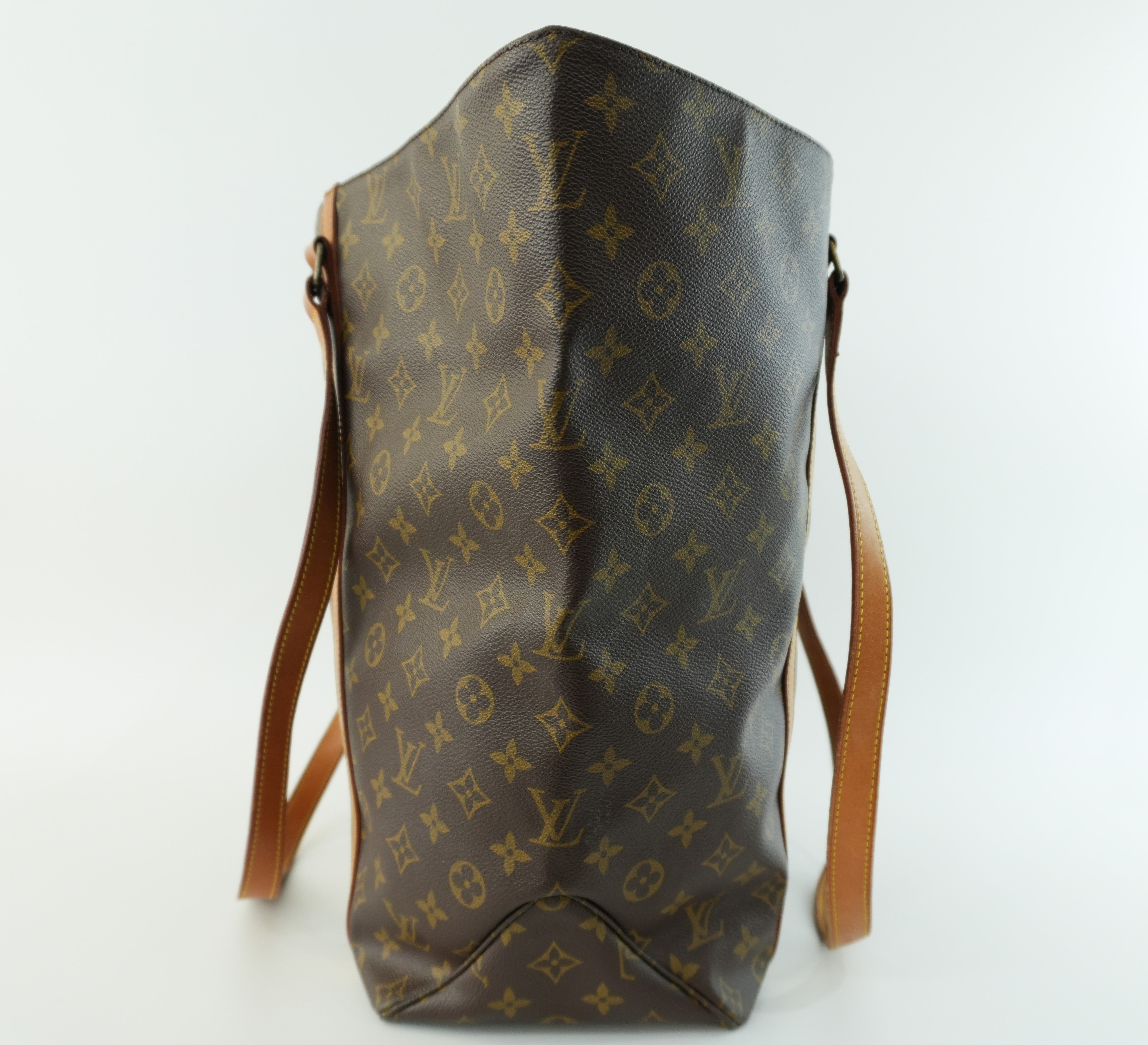 Louis Vuitton Monogram Sac Shopping GM Shoulder Tote Bag Used