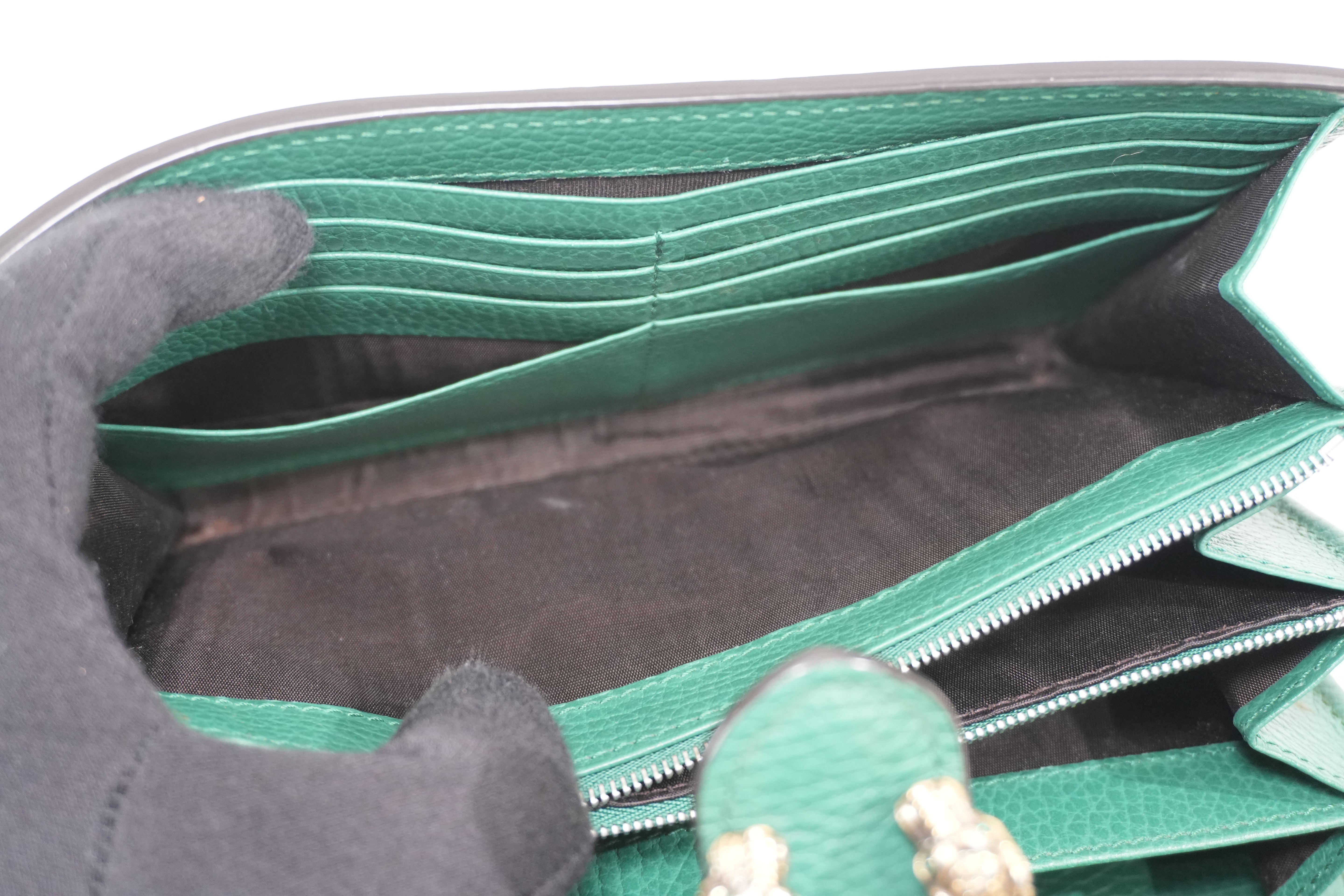 Pre-owned Gucci Dionysus Chain Shoulder Bag Green