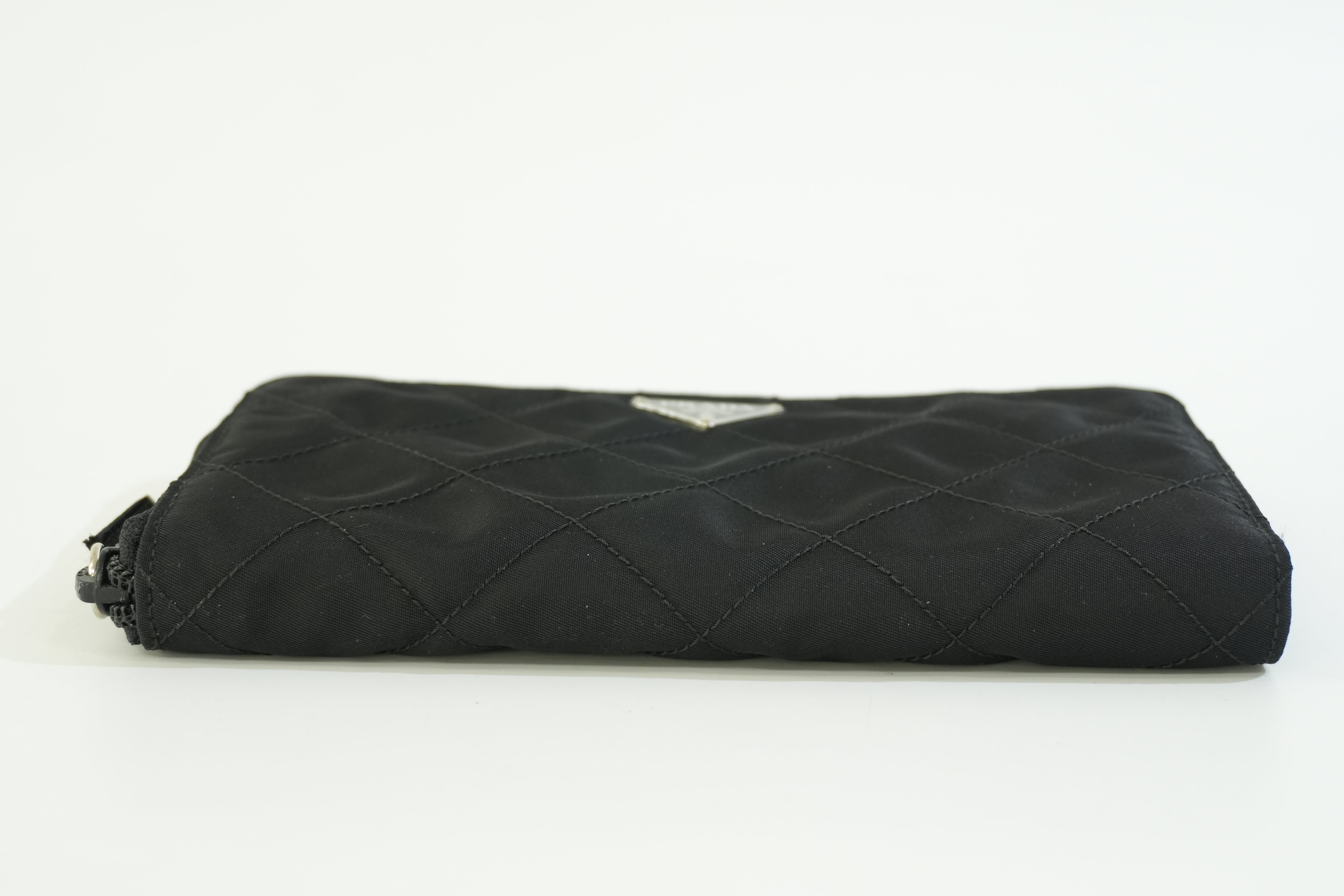 Pre-owned Prada Zippy Long Wallet Black