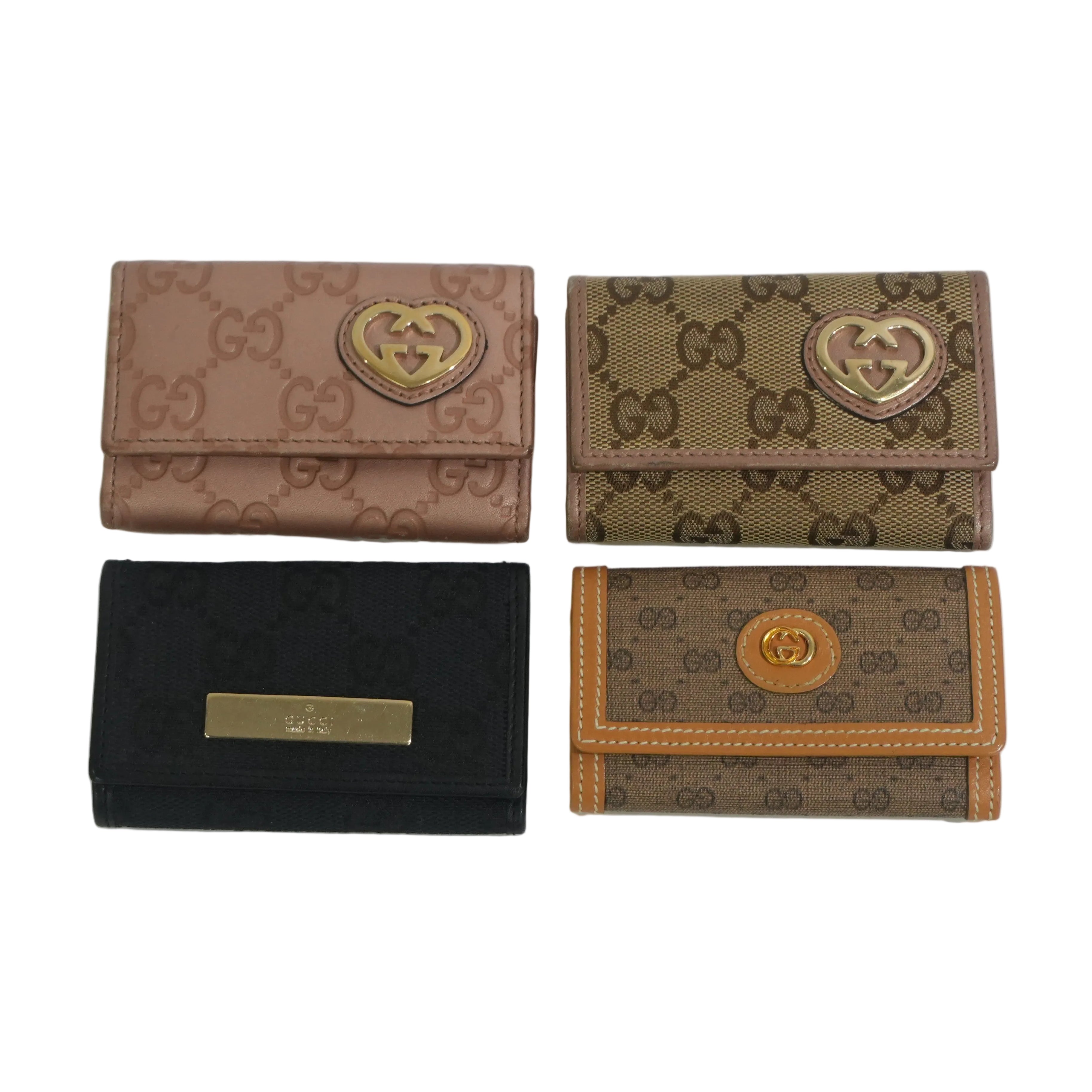 Pre-owned Gucci Key Case Holder Bundle of 4
