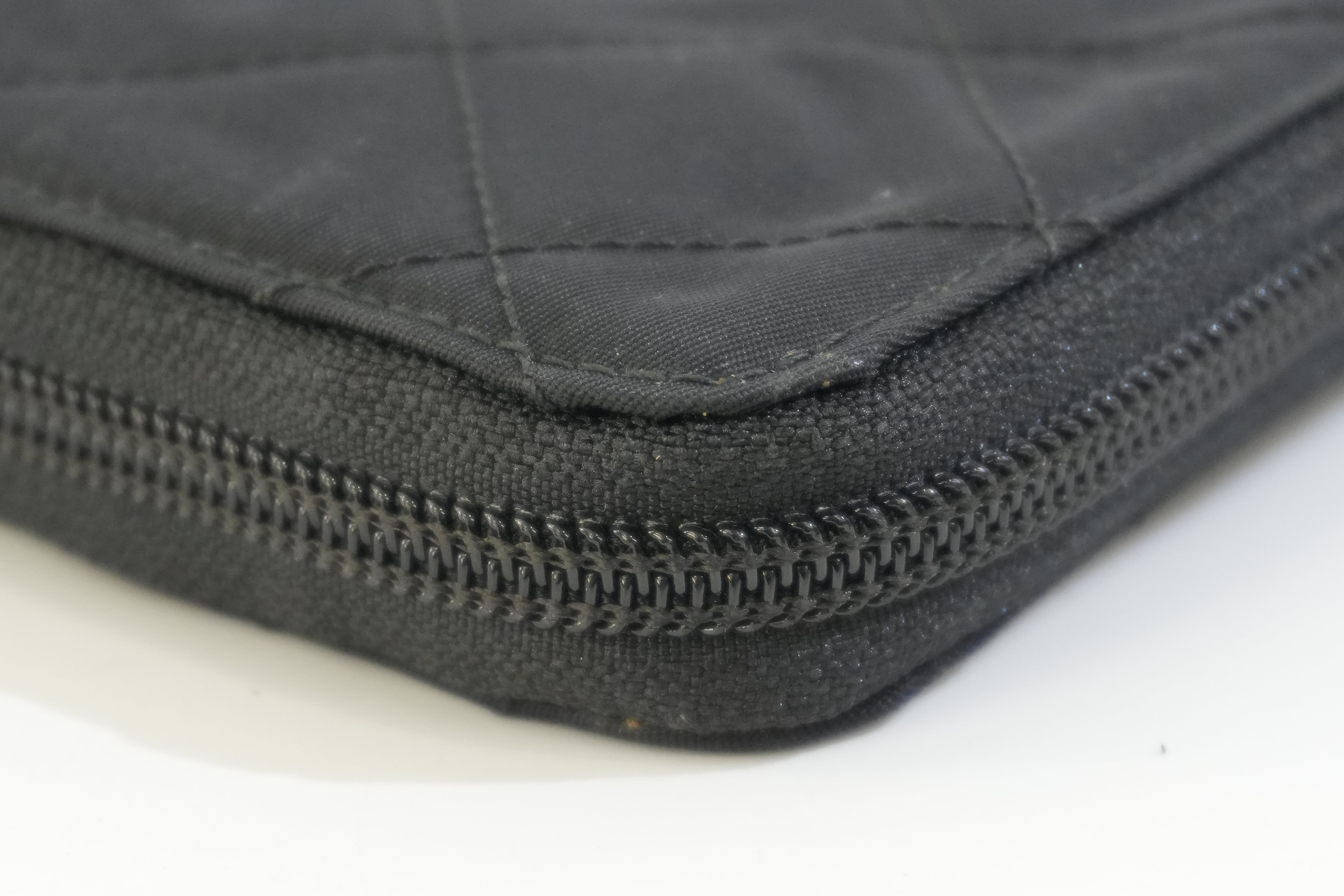 Pre-owned Prada Zippy Long Wallet Black
