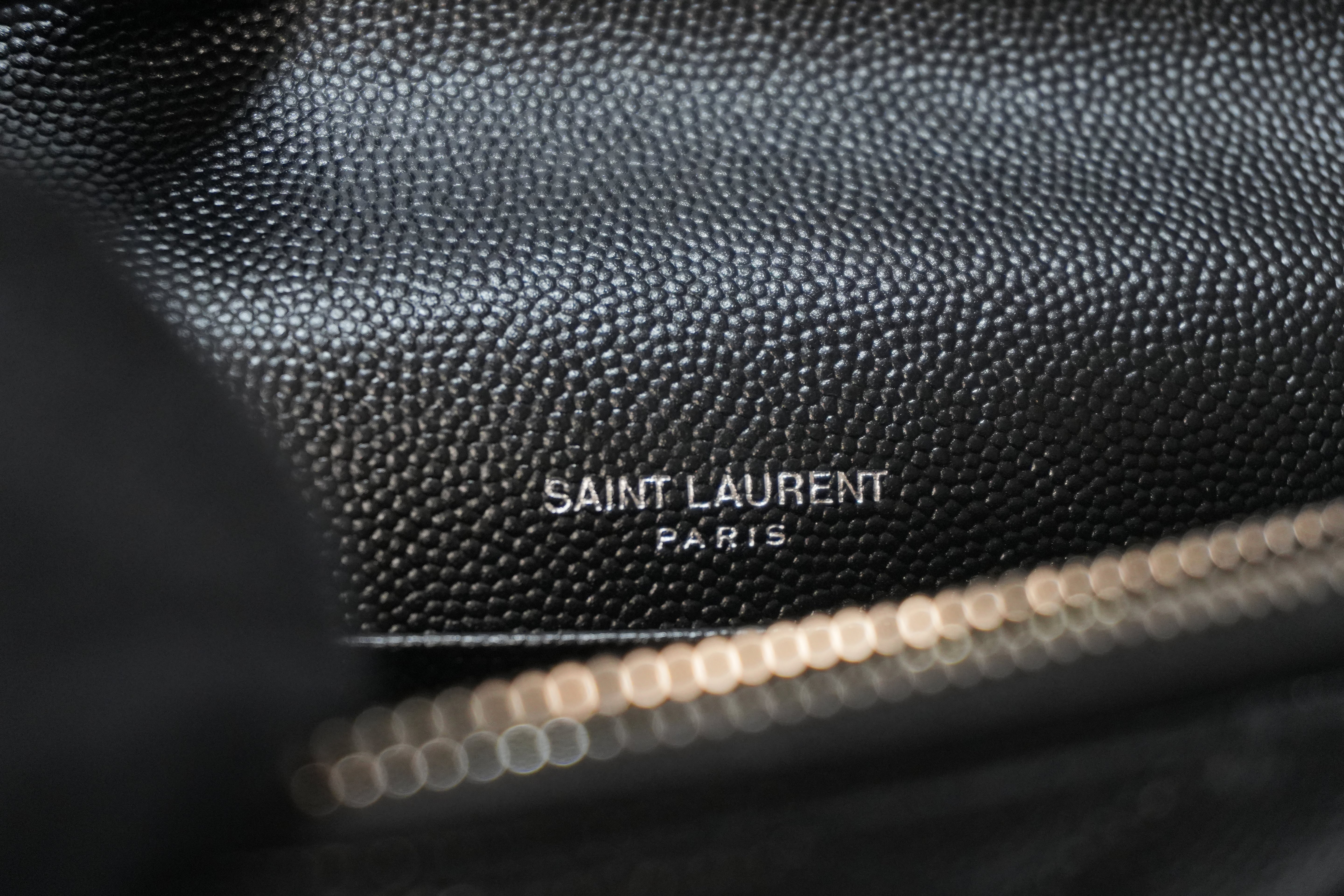 Yves Saint Laurent Cassandra Wallet on Chain Black Used