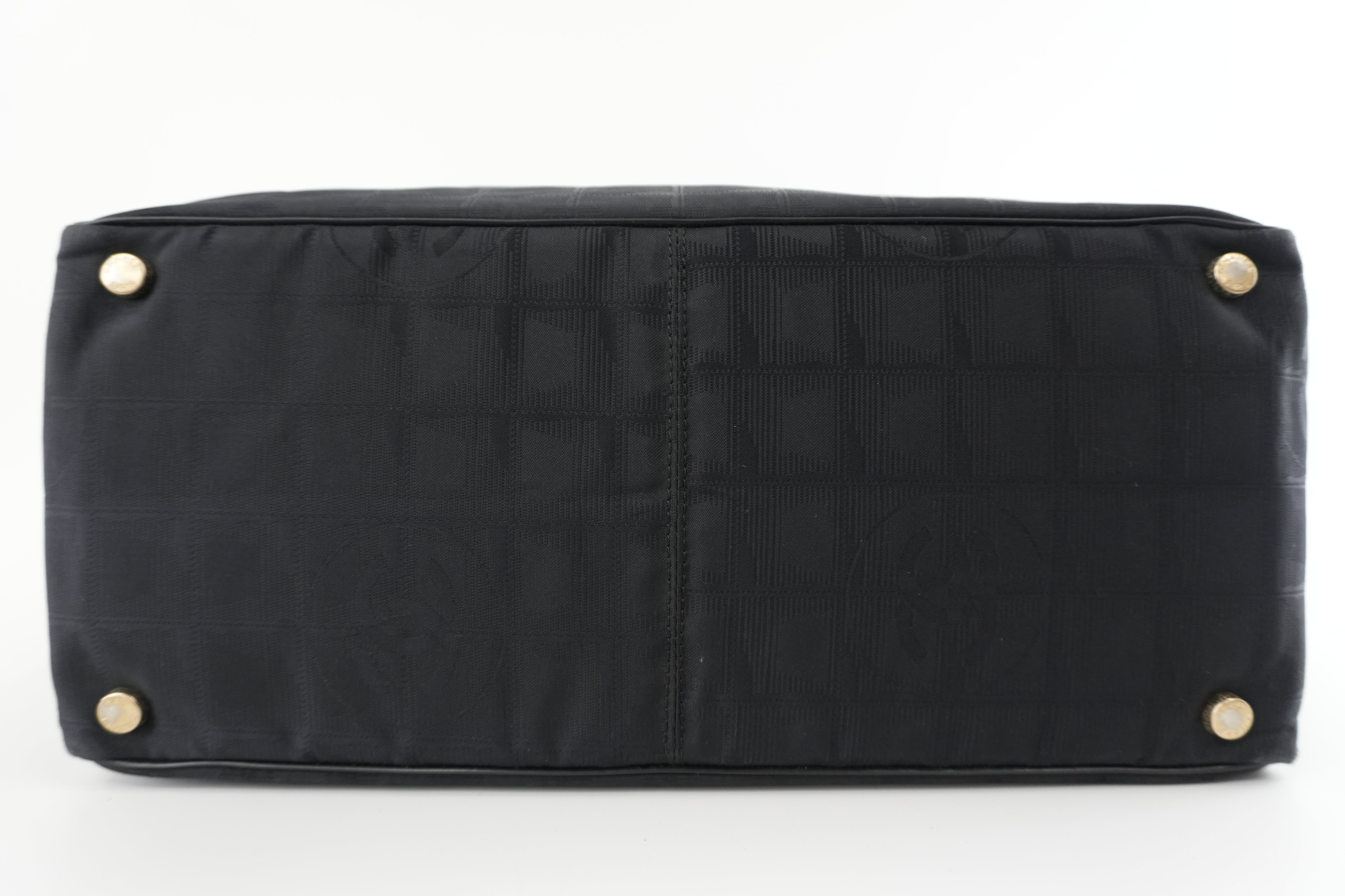 Chanel New Travel Line Tote Bag Black Used