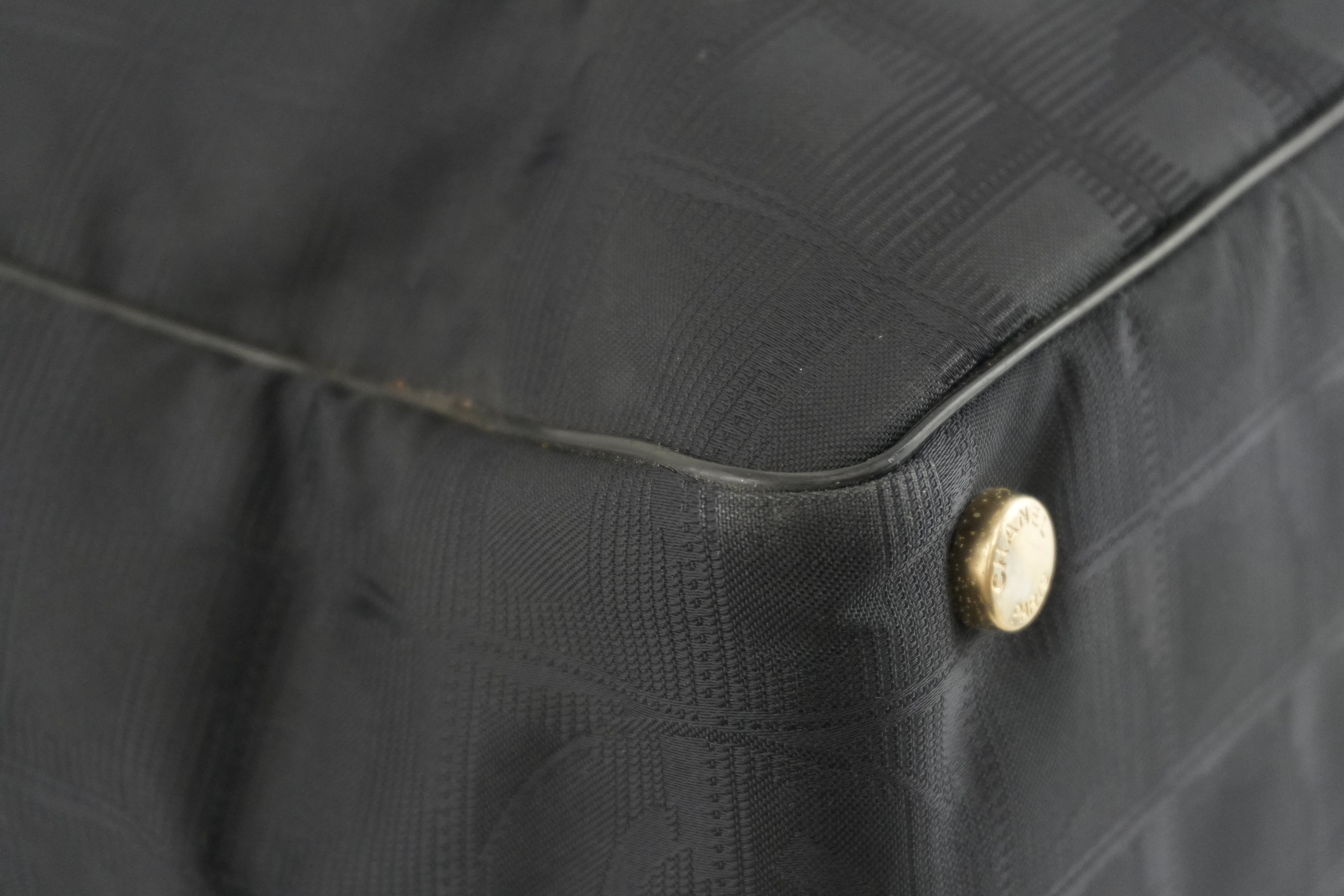 Chanel New Travel Line Tote Bag Black Used