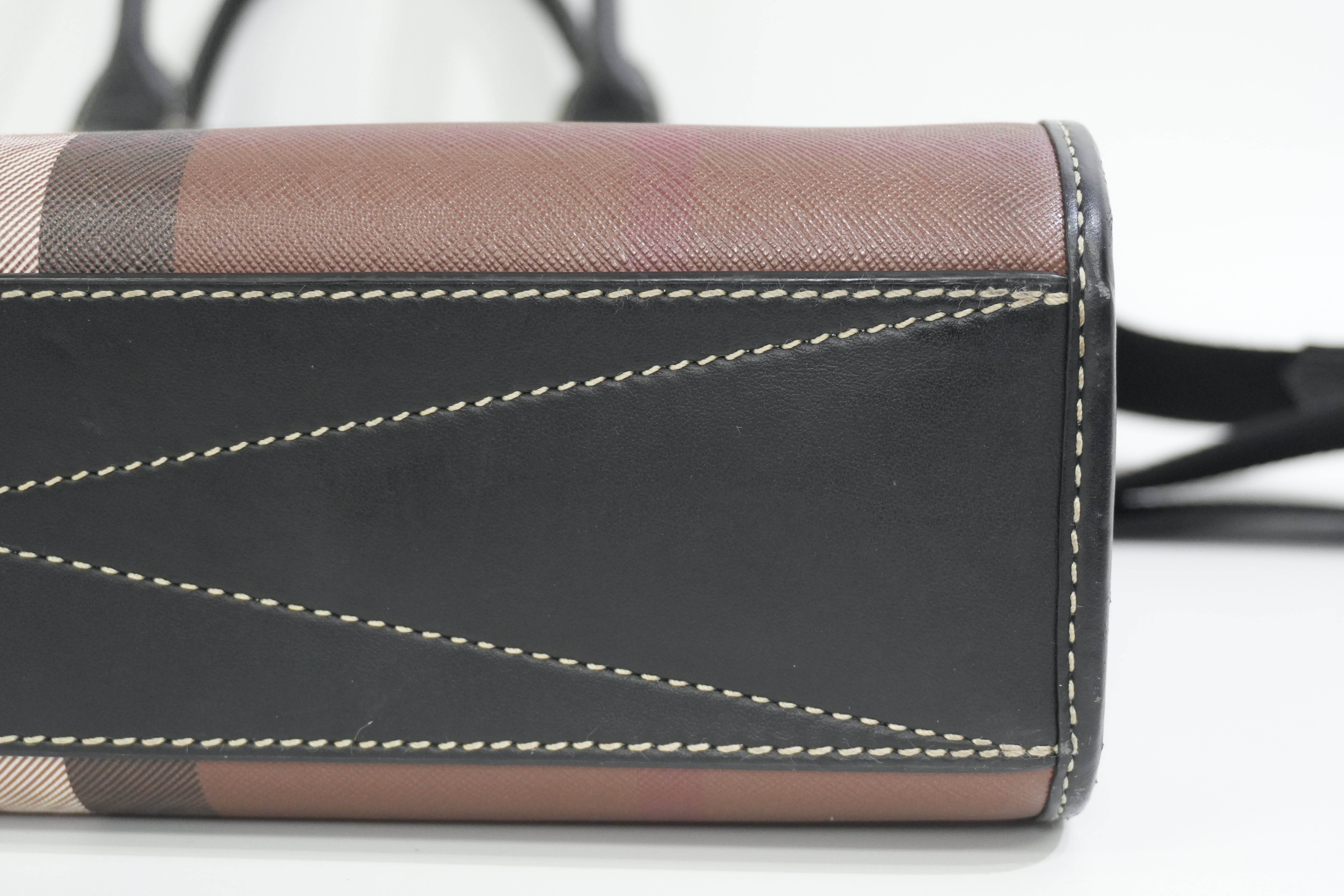 Pre-owned Burberry Two Way Denny Tote Bag Brown