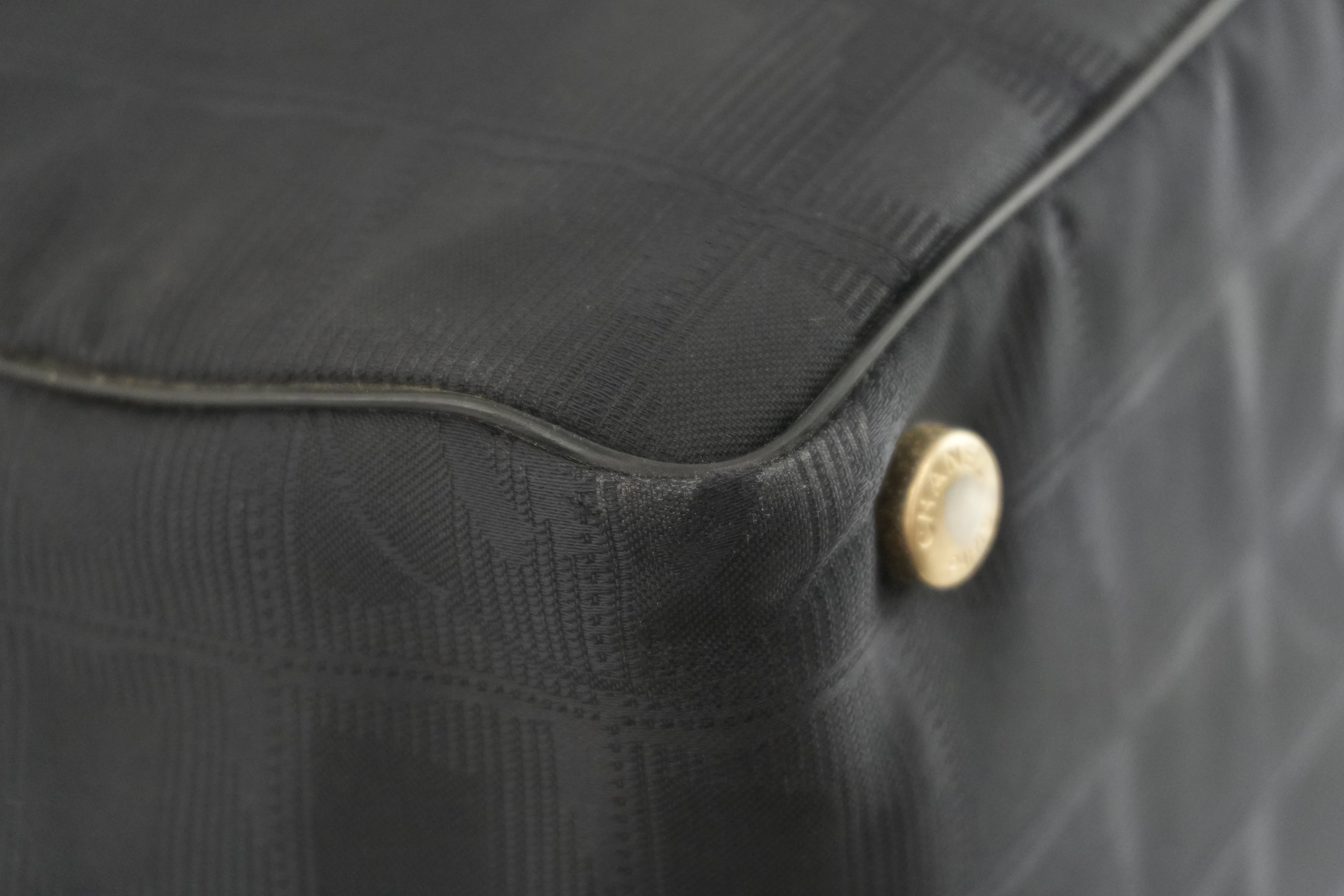 Chanel New Travel Line Tote Bag Black Used