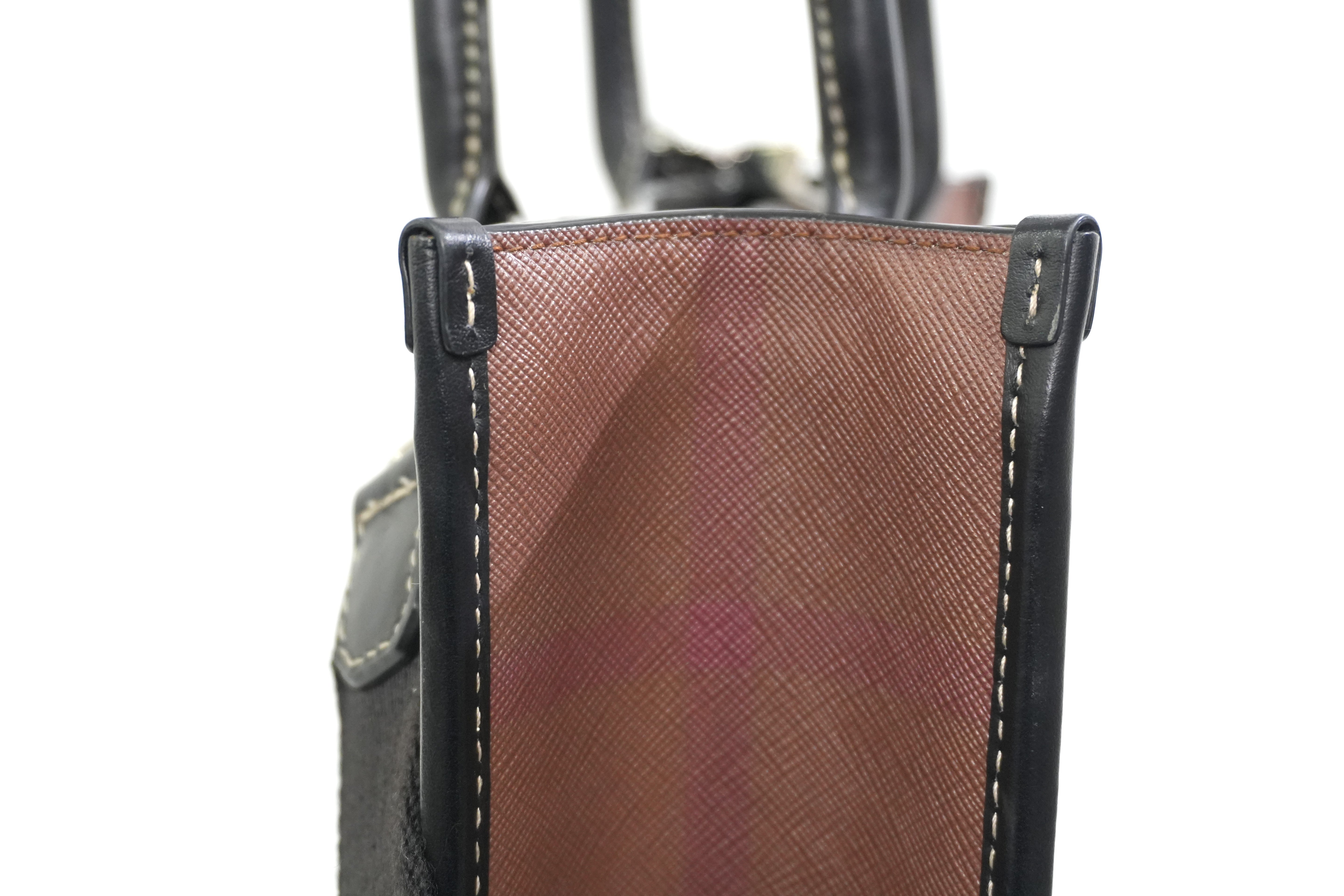Pre-owned Burberry Two Way Denny Tote Bag Brown