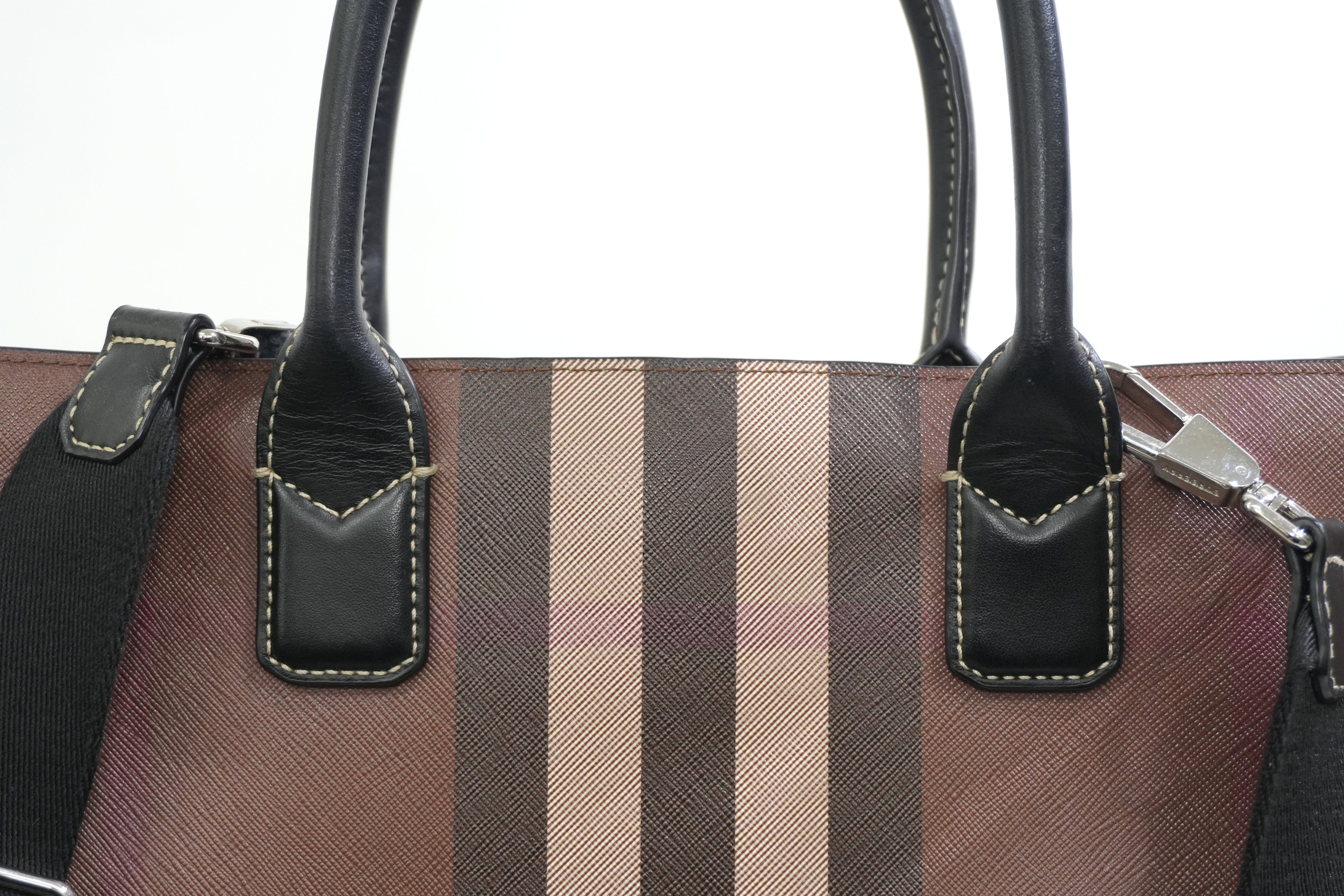 Pre-owned Burberry Two Way Denny Tote Bag Brown