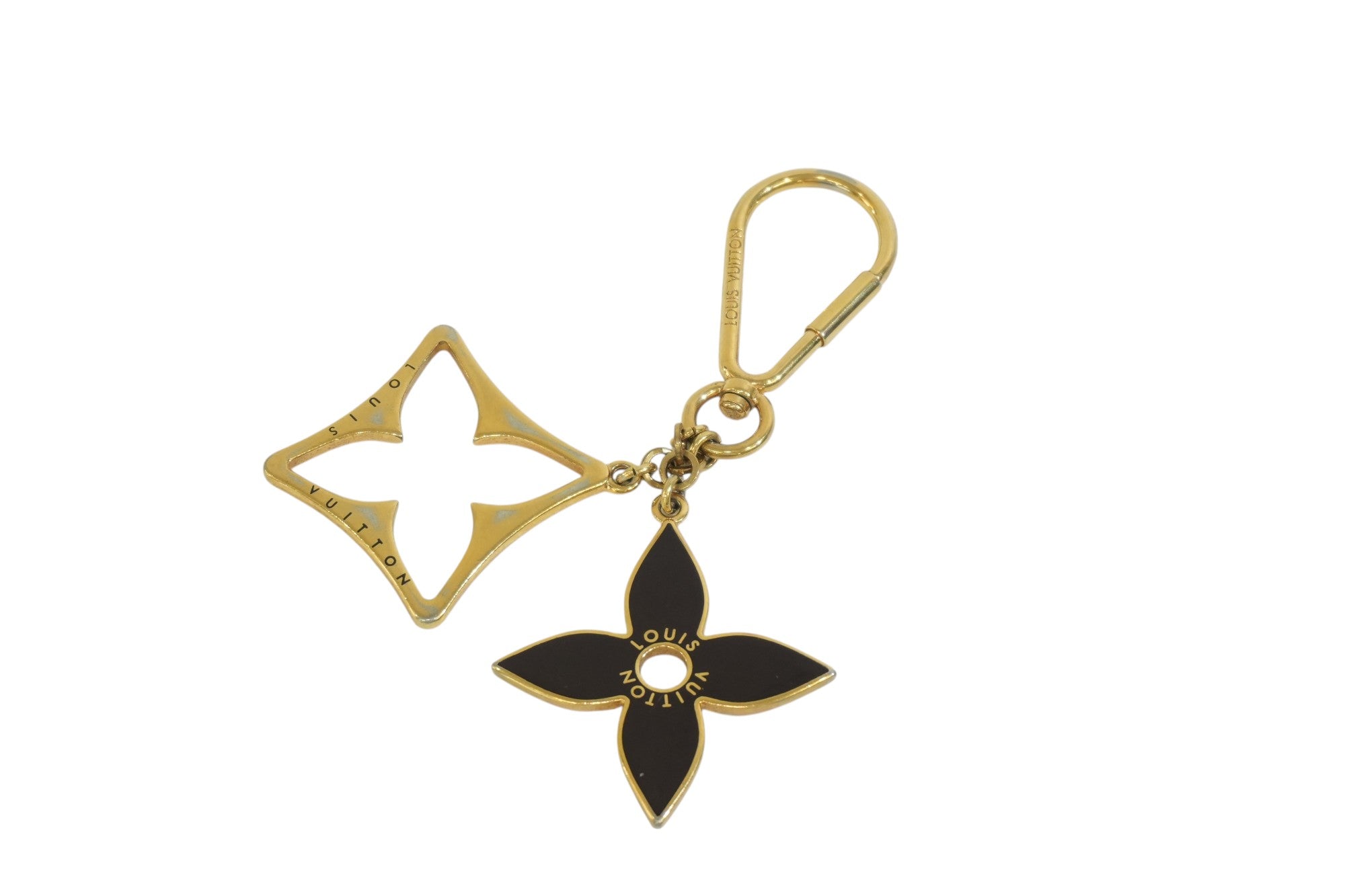 Pre-owned Louis Vuitton Flower Bag Charm Gold