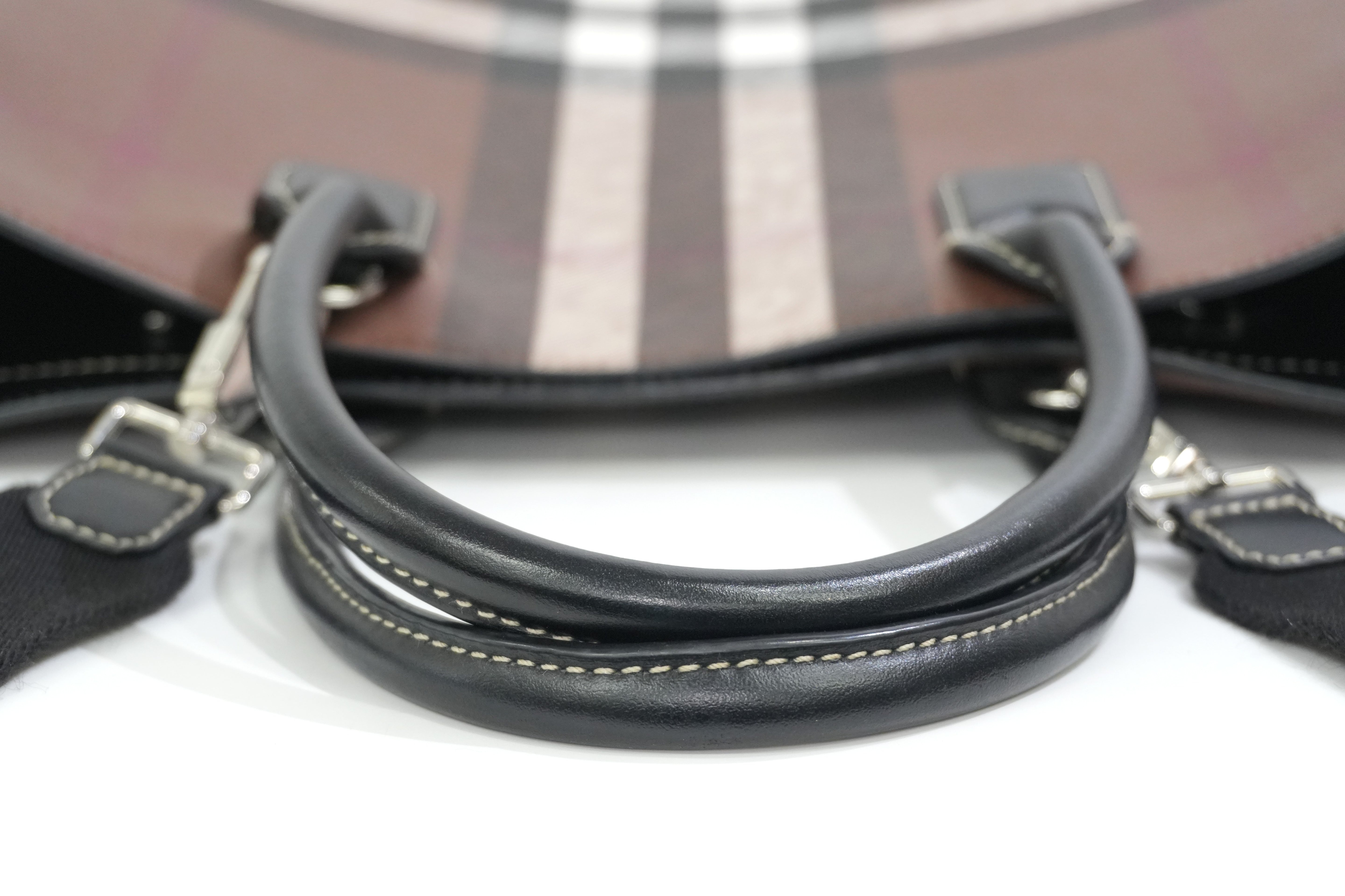 Pre-owned Burberry Two Way Denny Tote Bag Brown