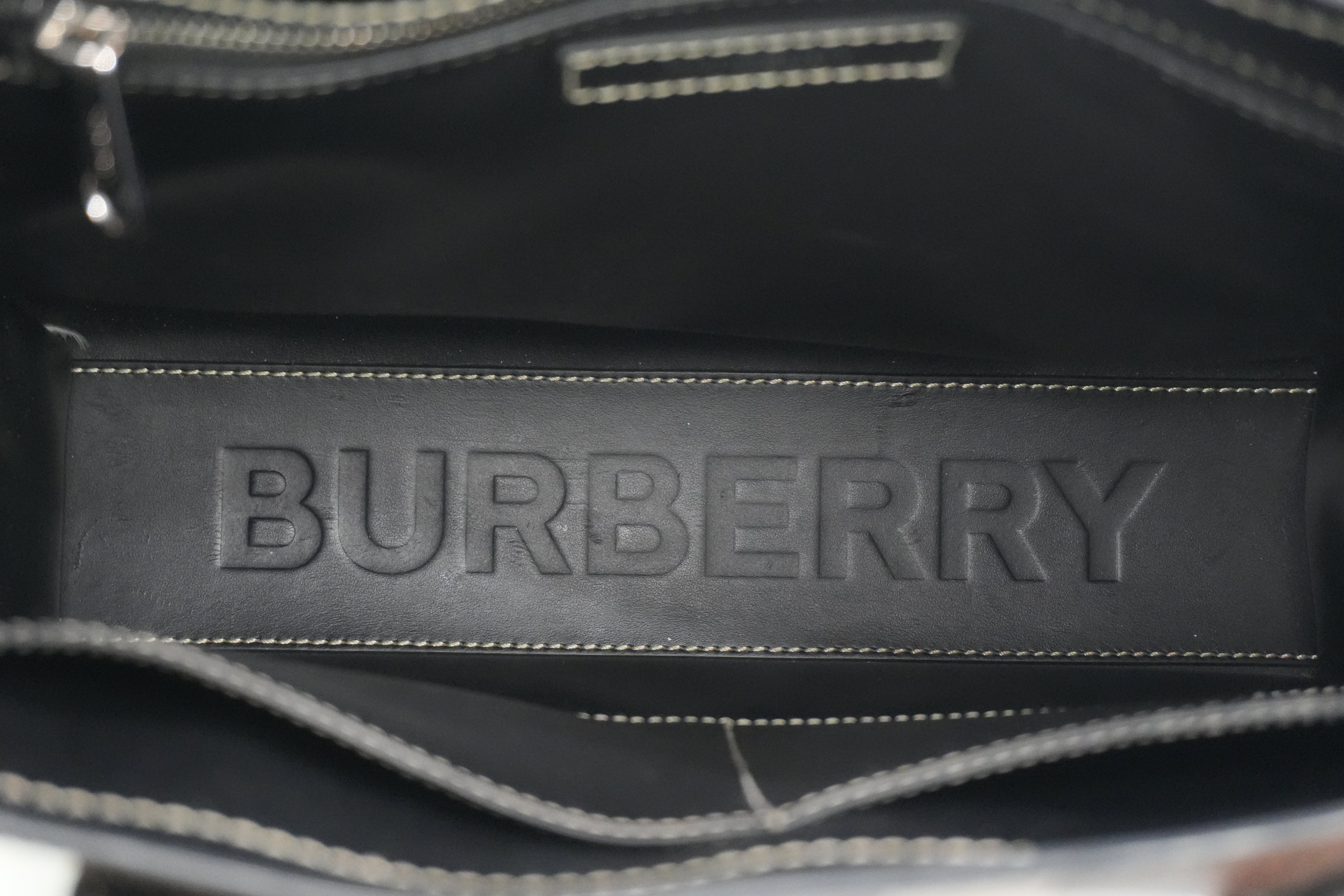 Pre-owned Burberry Two Way Denny Tote Bag Brown
