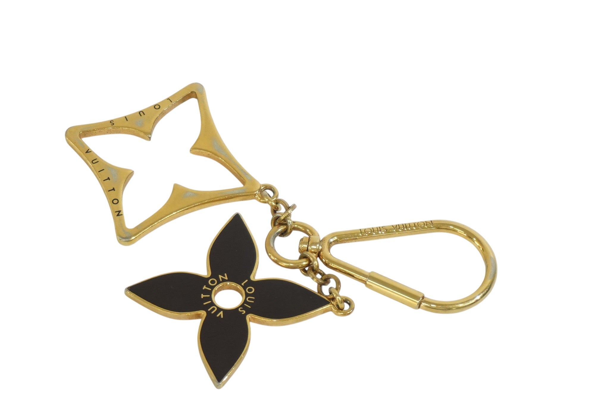 Pre-owned Louis Vuitton Flower Bag Charm Gold