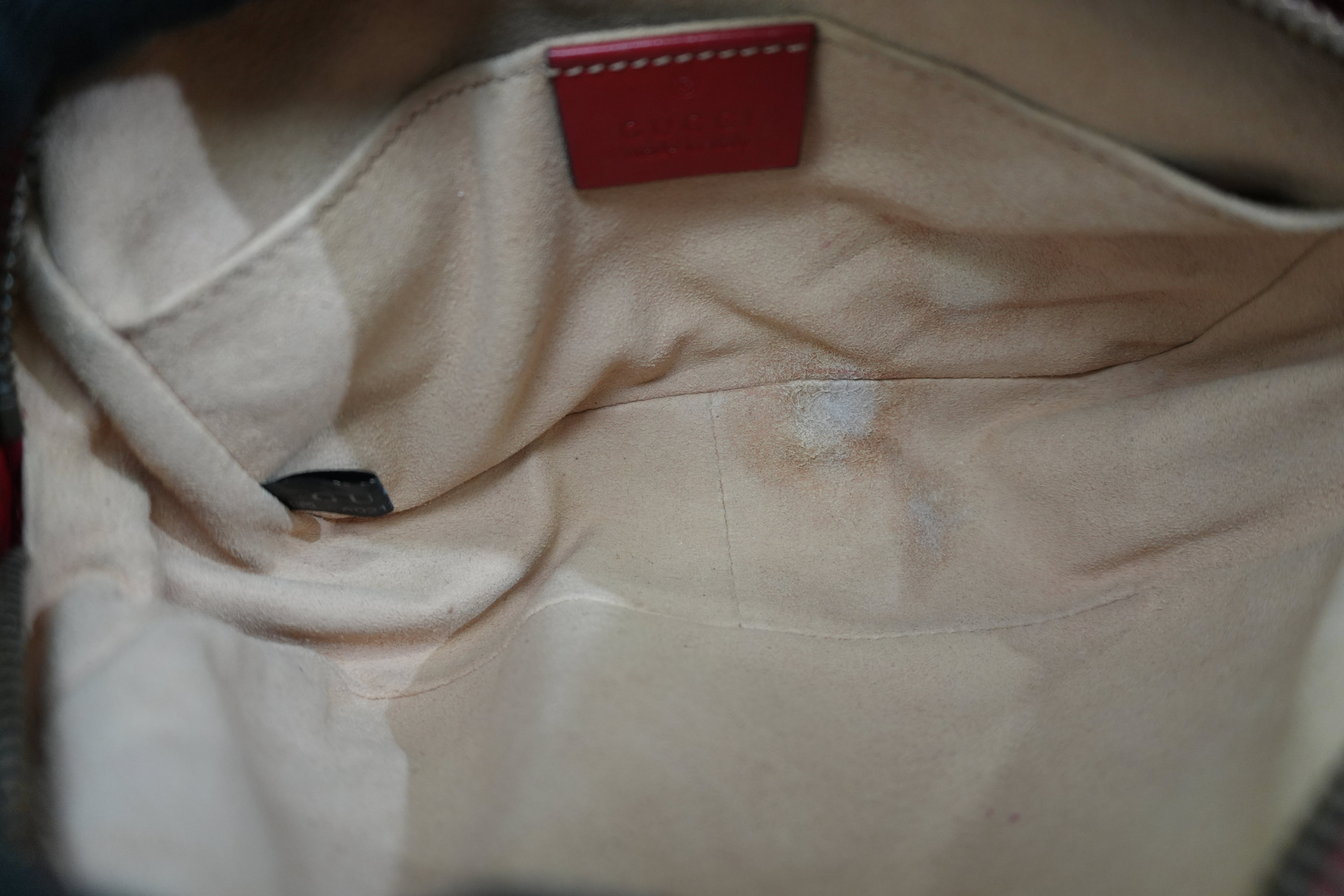 Pre-owned Gucci Marmont Chain Shoulder Bag Red