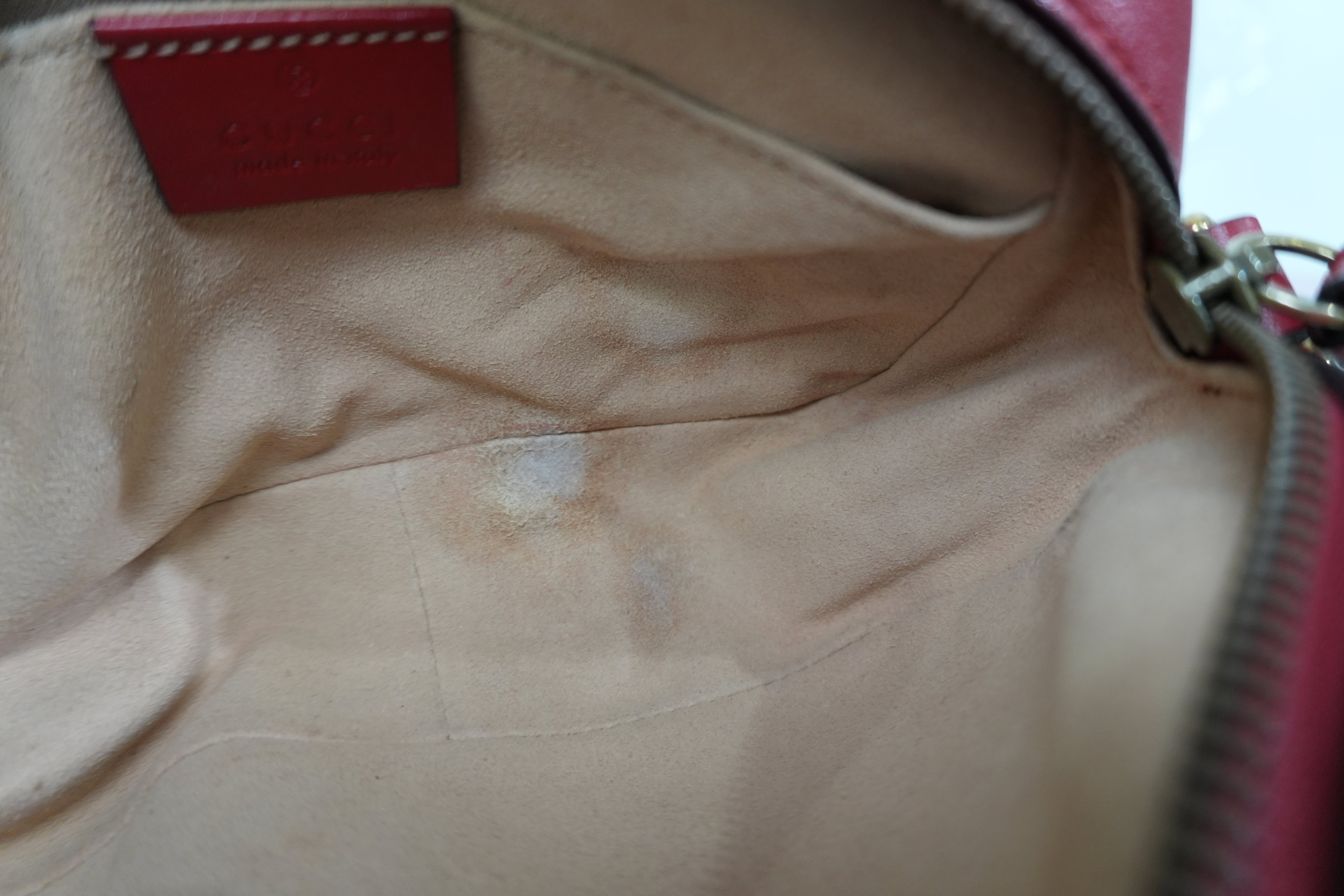 Pre-owned Gucci Marmont Chain Shoulder Bag Red