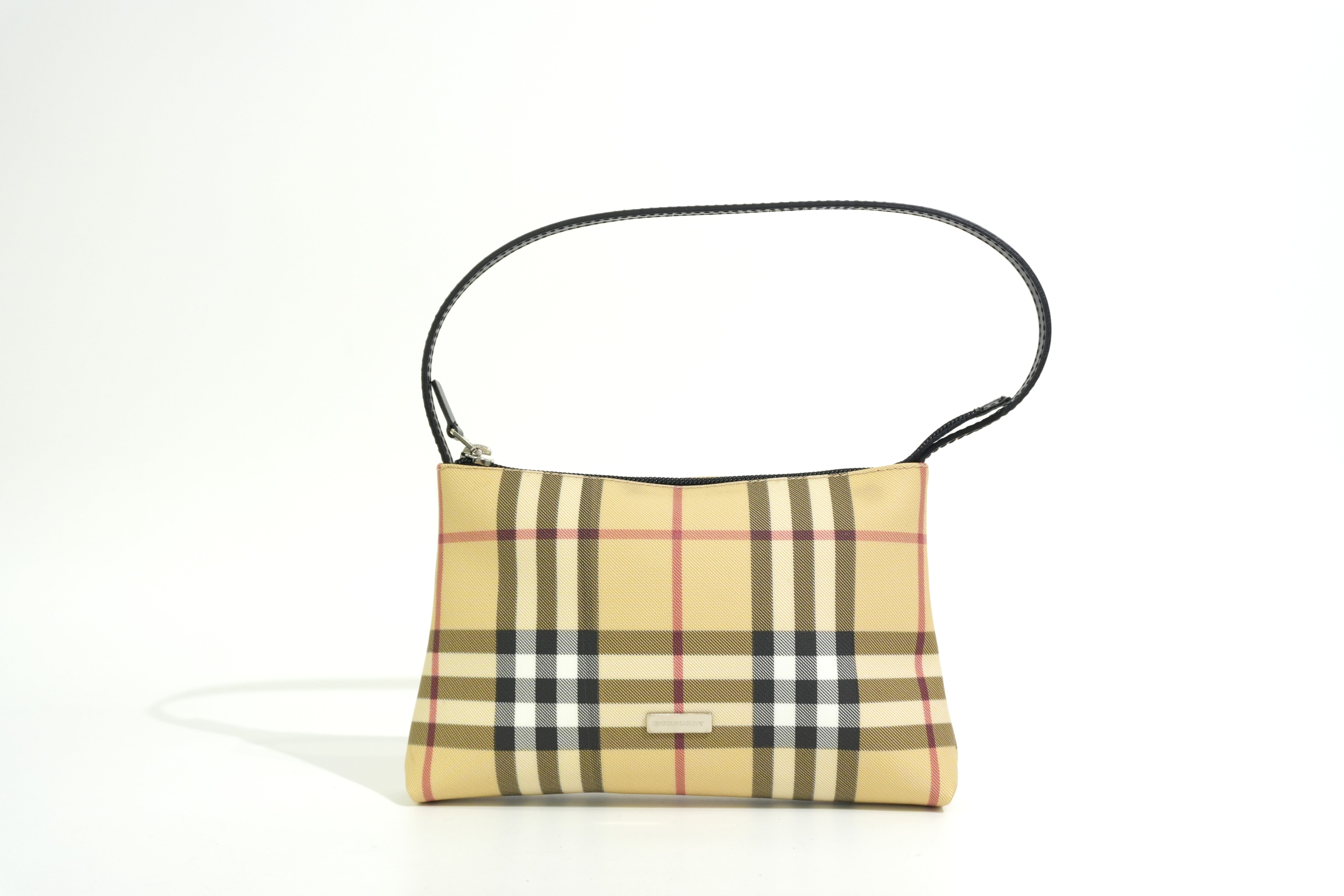 Pre-owned Burberry Nova Check Handbag Beige
