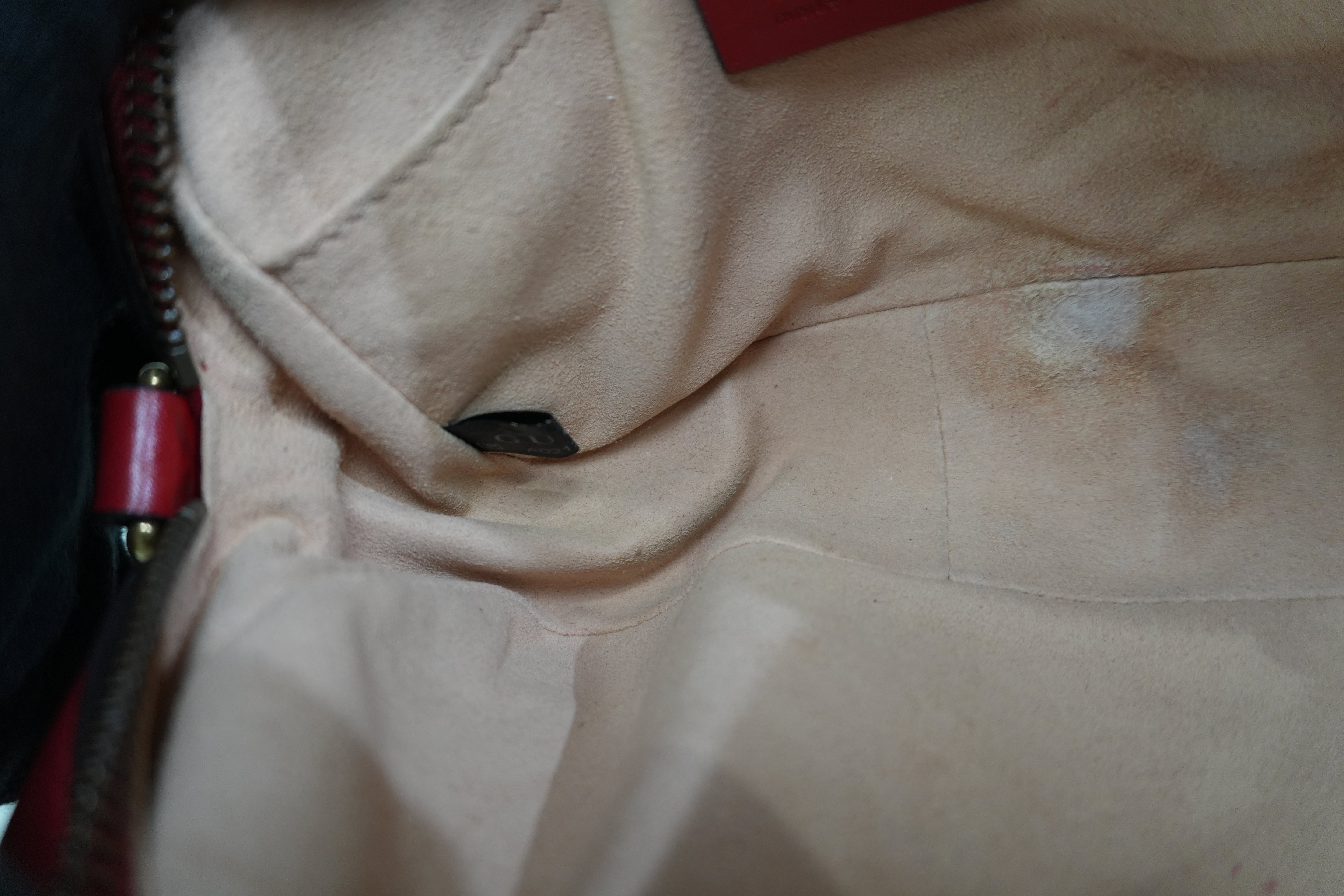 Pre-owned Gucci Marmont Chain Shoulder Bag Red