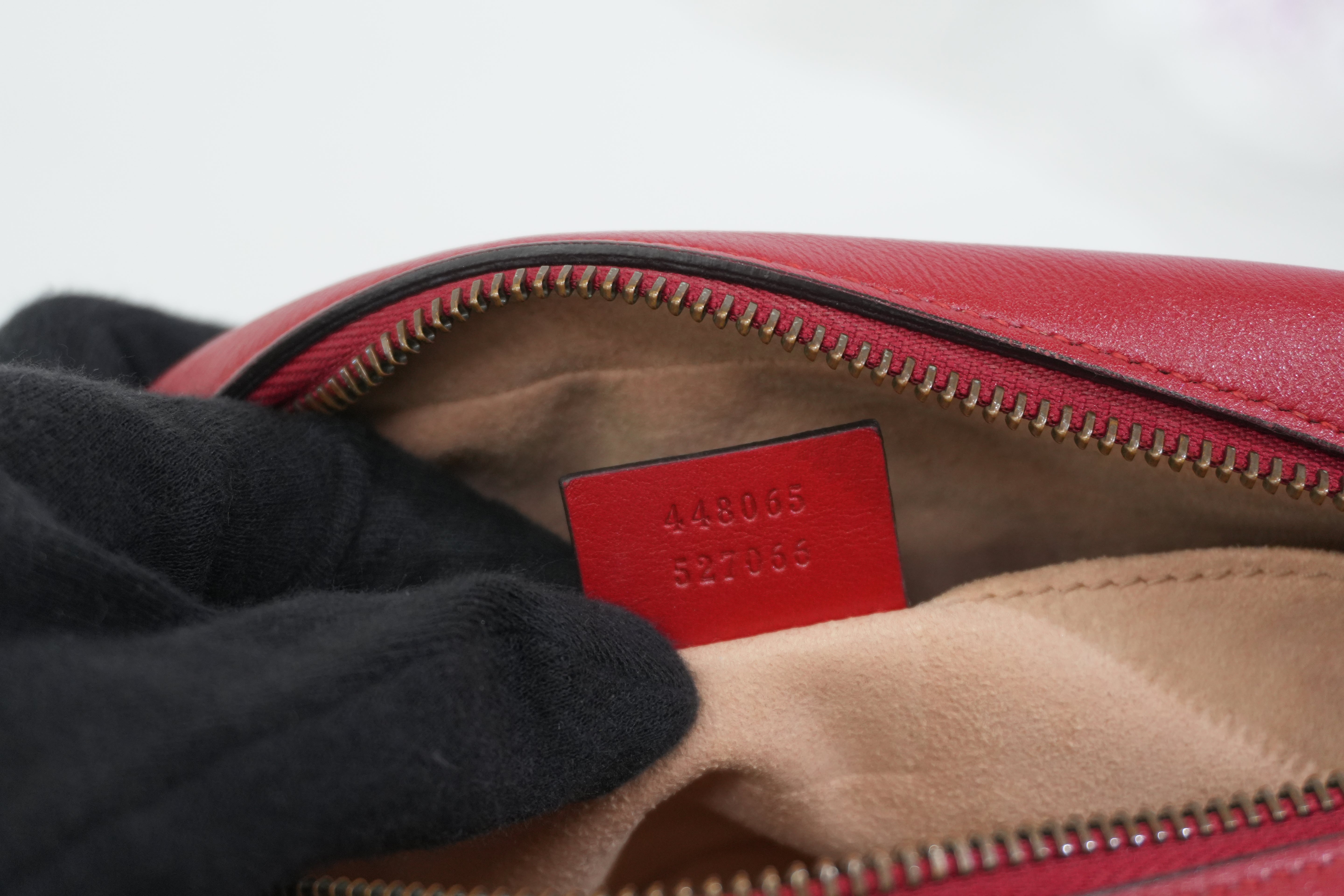 Pre-owned Gucci Marmont Chain Shoulder Bag Red