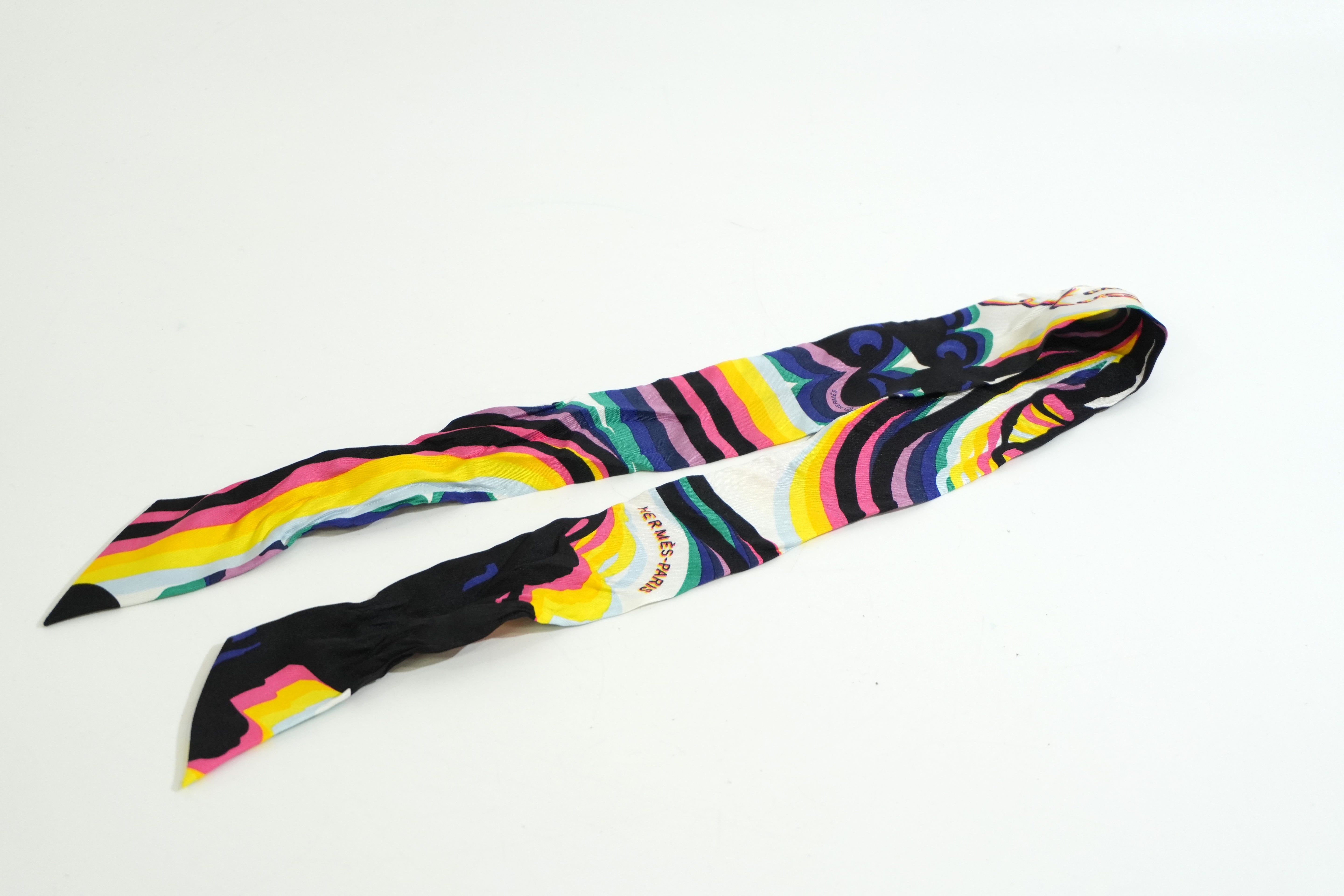 Pre-owned Hermes Silk Twilly Brides de Gala Multicolor