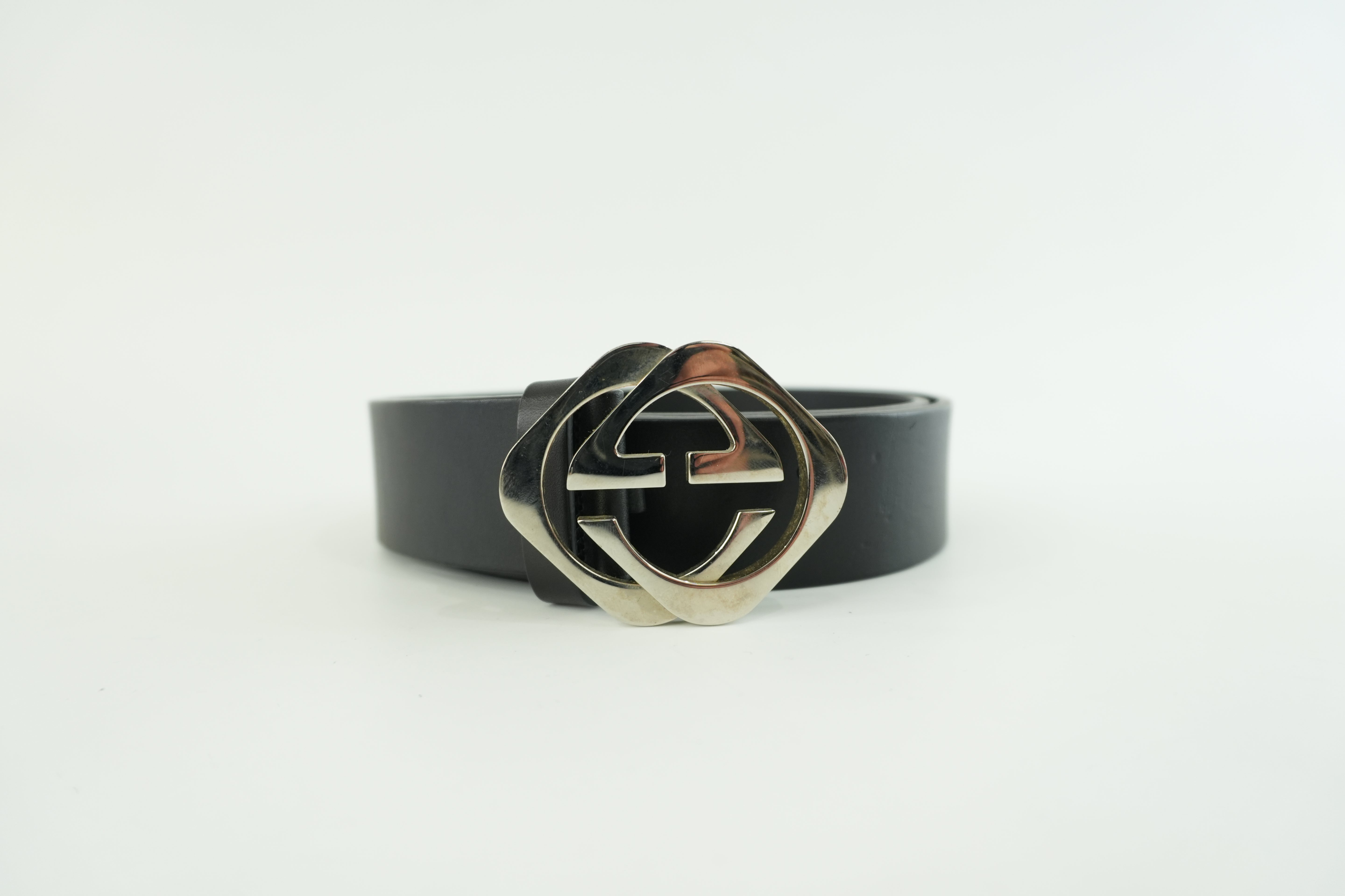 Pre-owned Gucci Belt Leather Size 85