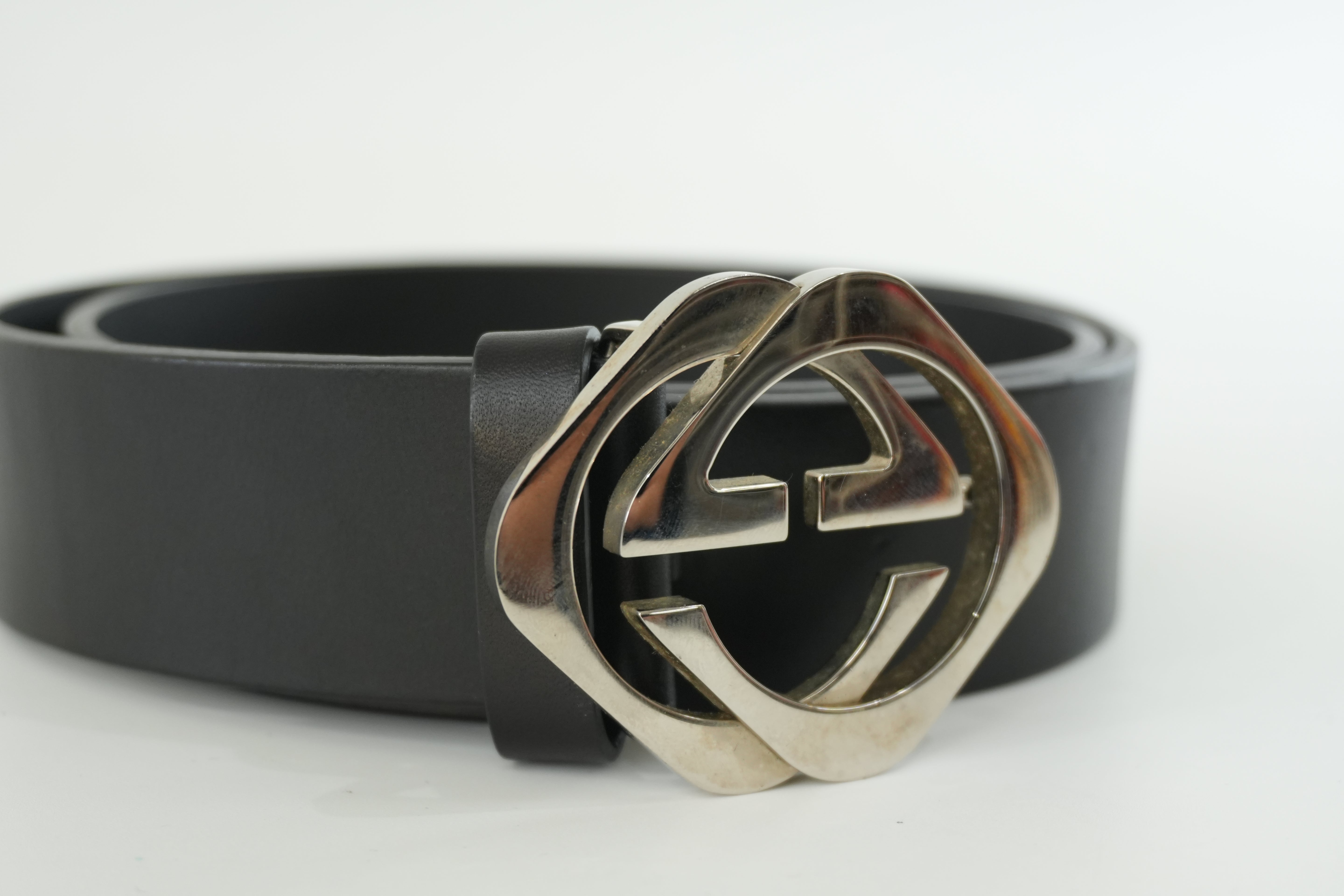 Pre-owned Gucci Belt Leather Size 85