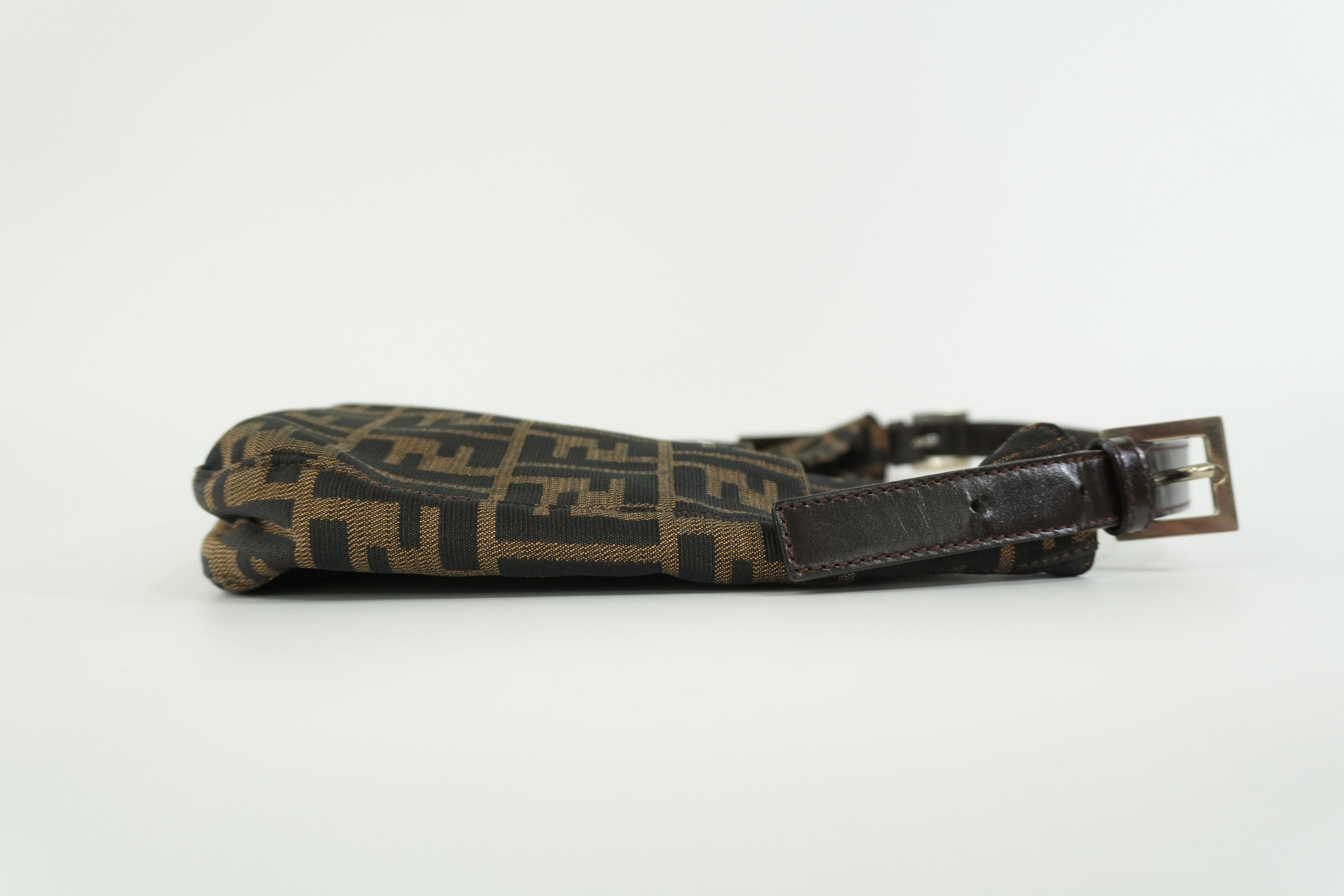 Pre-owned Fendi Zucca Shoulder Bag Brown